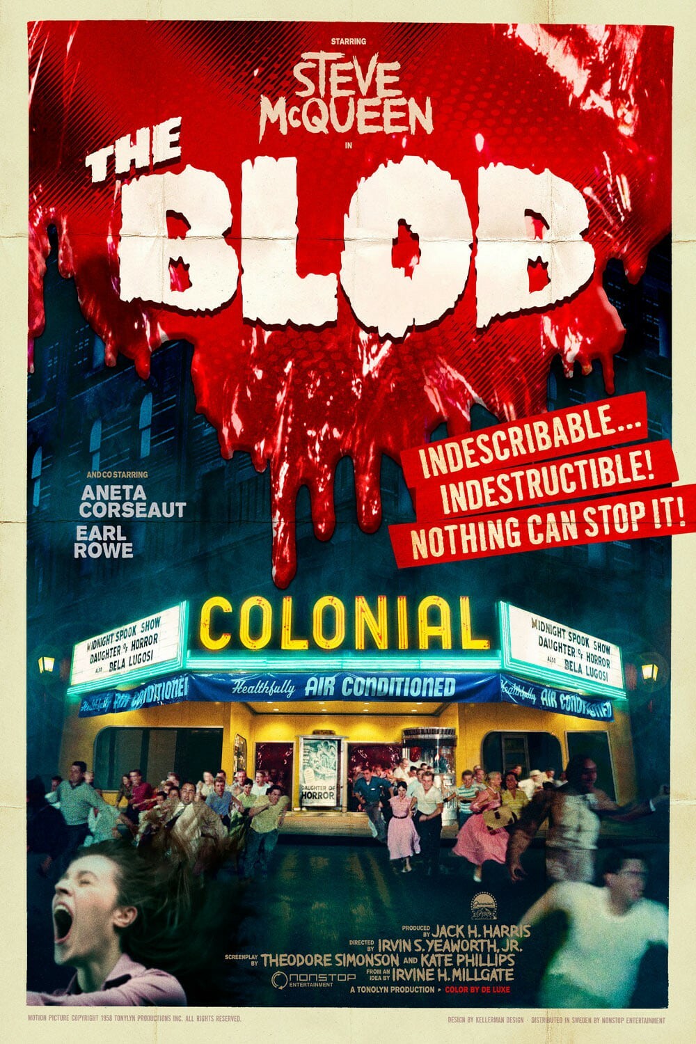 1958 The Blob Movie Poster Print Steve McQueen Jane Martin Steve Andrews 🍿 1958 The Blob Movie Poster Print Steve McQueen Jane Martin Steve Andrews 🍿