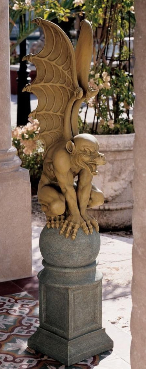 Gargoyle Statue Large Outdoor Stone Garden Vintage Antique Medieval Guardian New Gargoyle Statue Large Outdoor Stone Garden Vintage Antique Medieval Guardian New