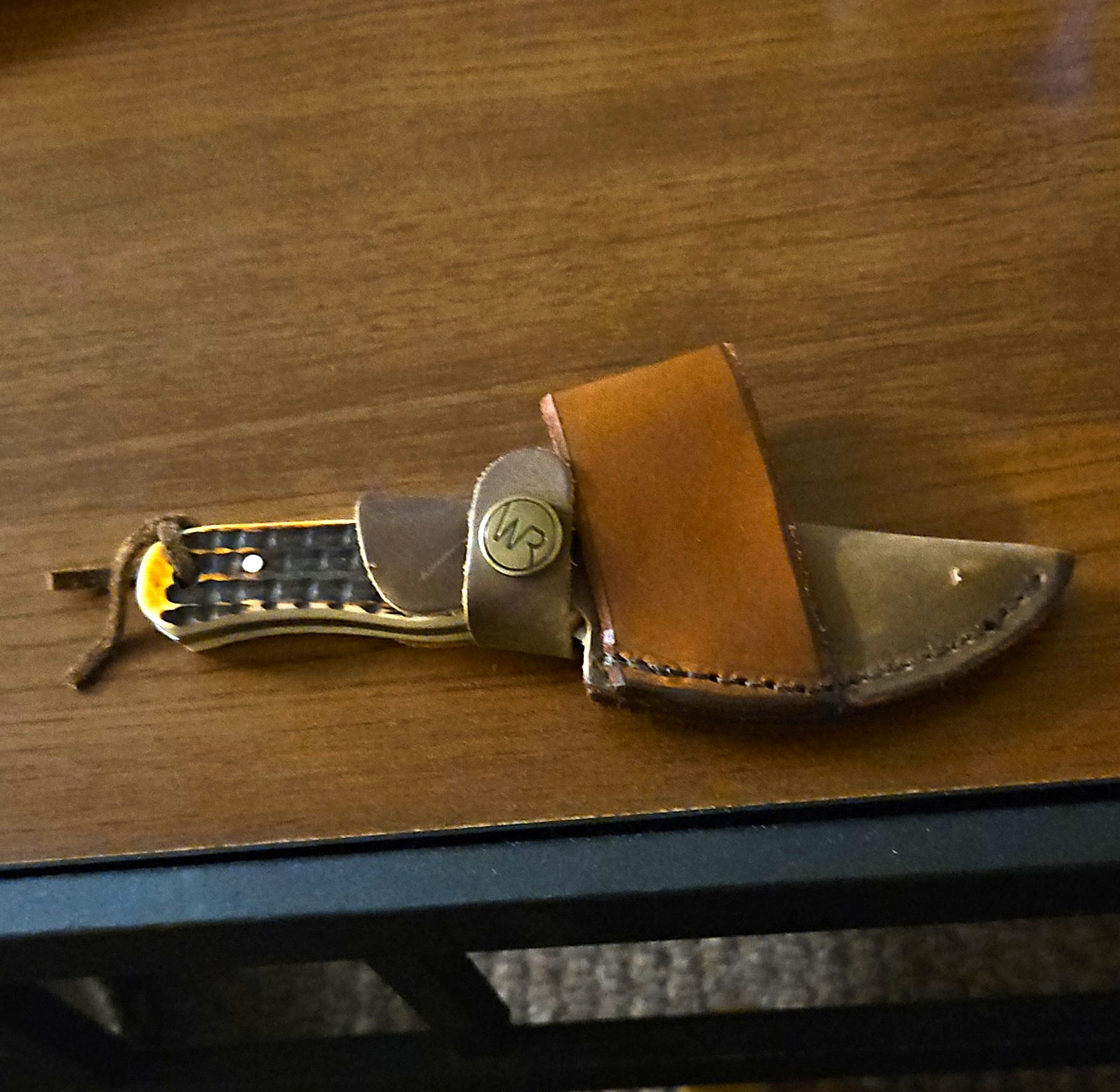 Whiskey Ranch Fixed Blade Hunting Knife Bone Handle with Sheath Whiskey Ranch Fixed Blade Hunting Knife Bone Handle with Sheath