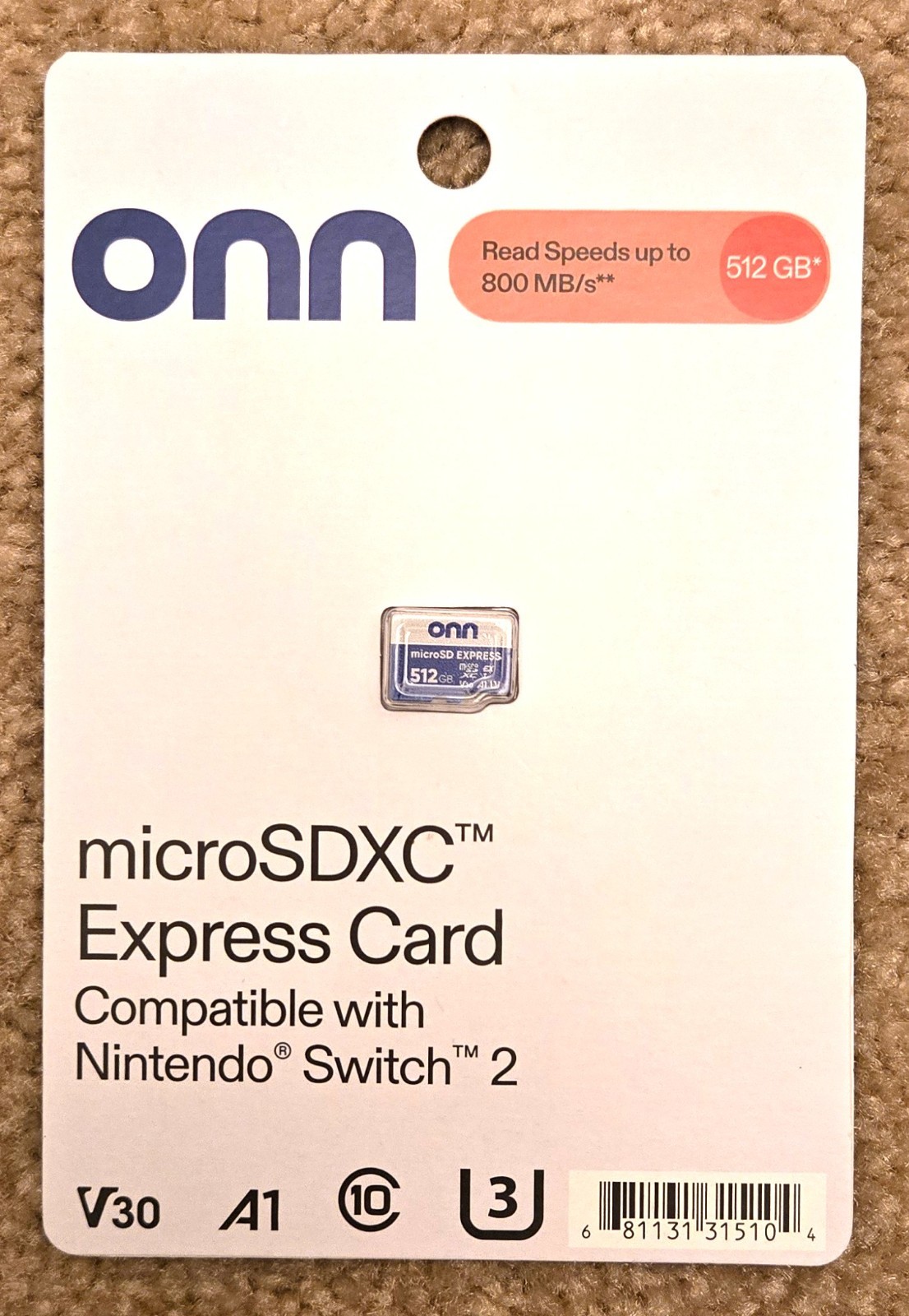 BRAND NEW ONN 512 GB MicroSD Express Card - Nintendo Switch 2 - BRAND NEW ONN 512 GB MicroSD Express Card - Nintendo Switch 2 -