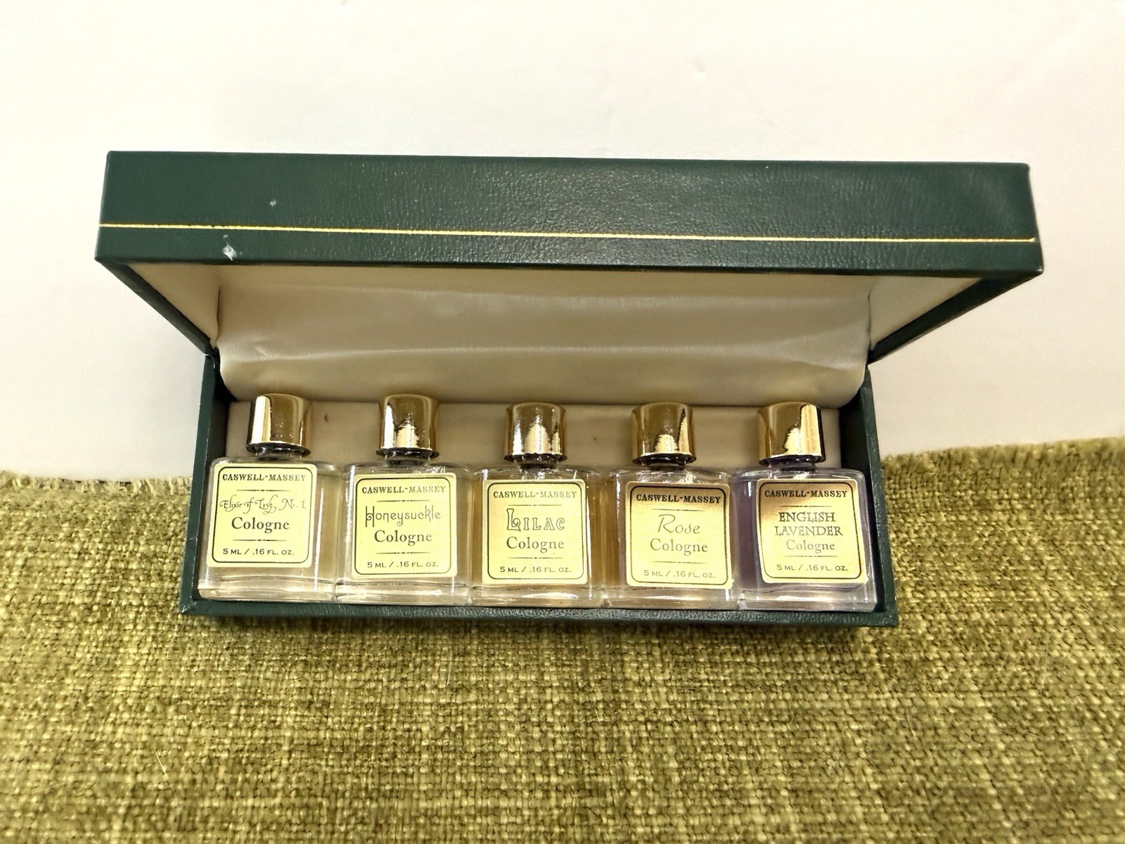 Caswell-Massey 250th Anniversary Cologne Set of 5 mini bottles New in Box