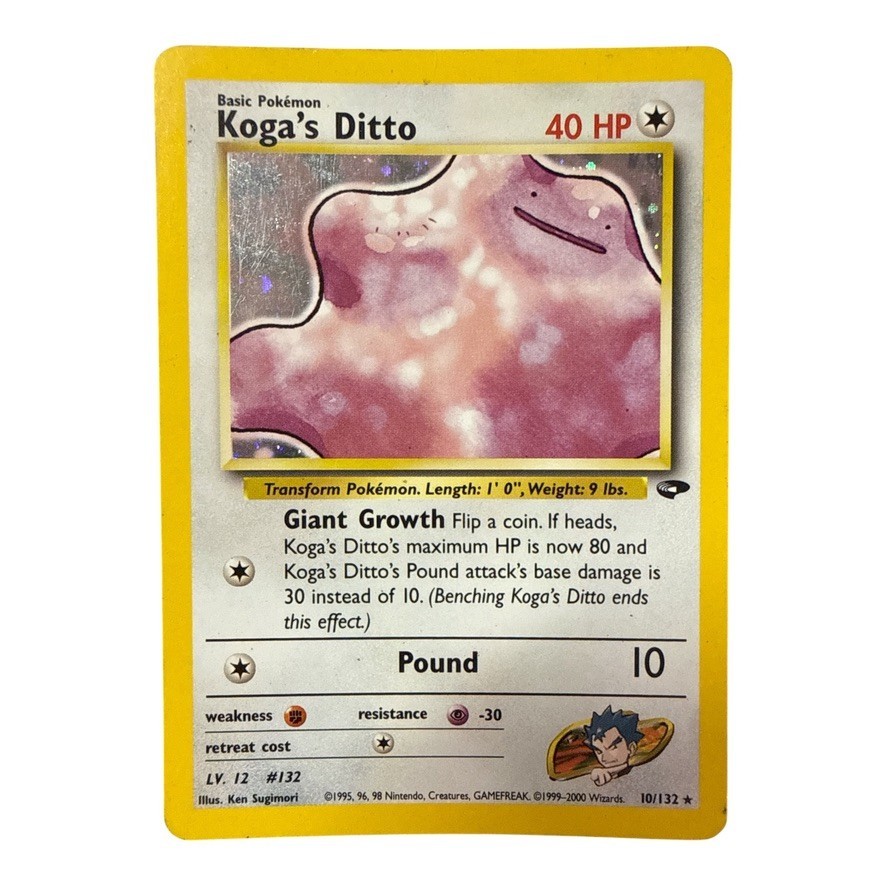 Pokemon Koga\'s Ditto 10/132 Gym Challenge Basic Set Holo 1999-2000 WOTC Card