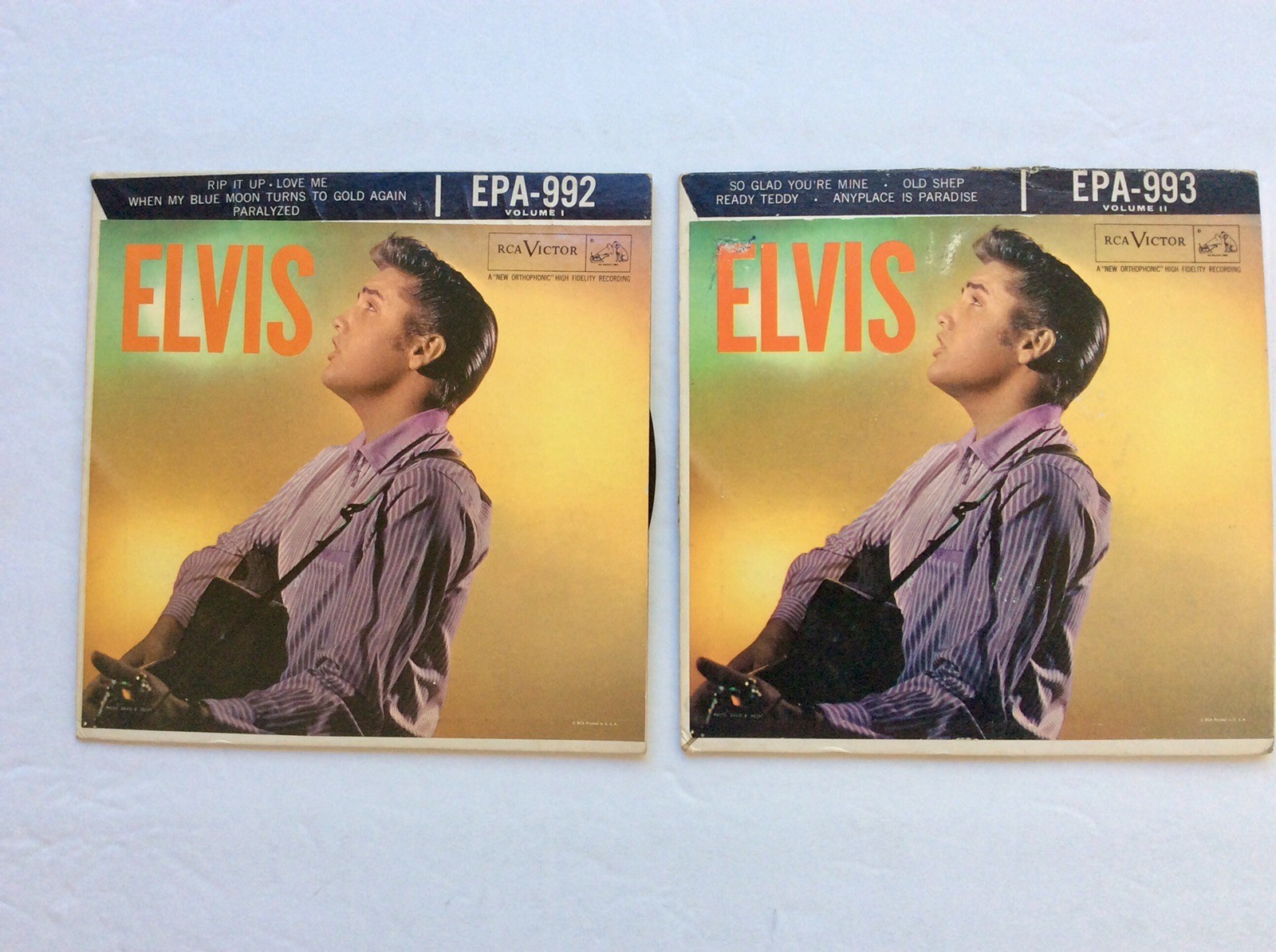 ELVIS PRESLEY ♫ ELVIS * VOL. 1 & 2 ♫ 1956 1ST PRESS EP’S * 1S/1S & 2S/2S ELVIS PRESLEY ♫ ELVIS * VOL. 1 & 2 ♫ 1956 1ST PRESS EP’S * 1S/1S & 2S/2S