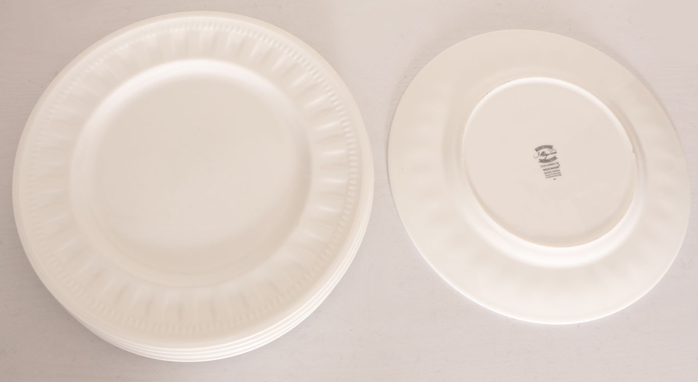 SET of 2 Wedgwood Colosseum Bicentenary Dinner Plate 11” White Bone China plates