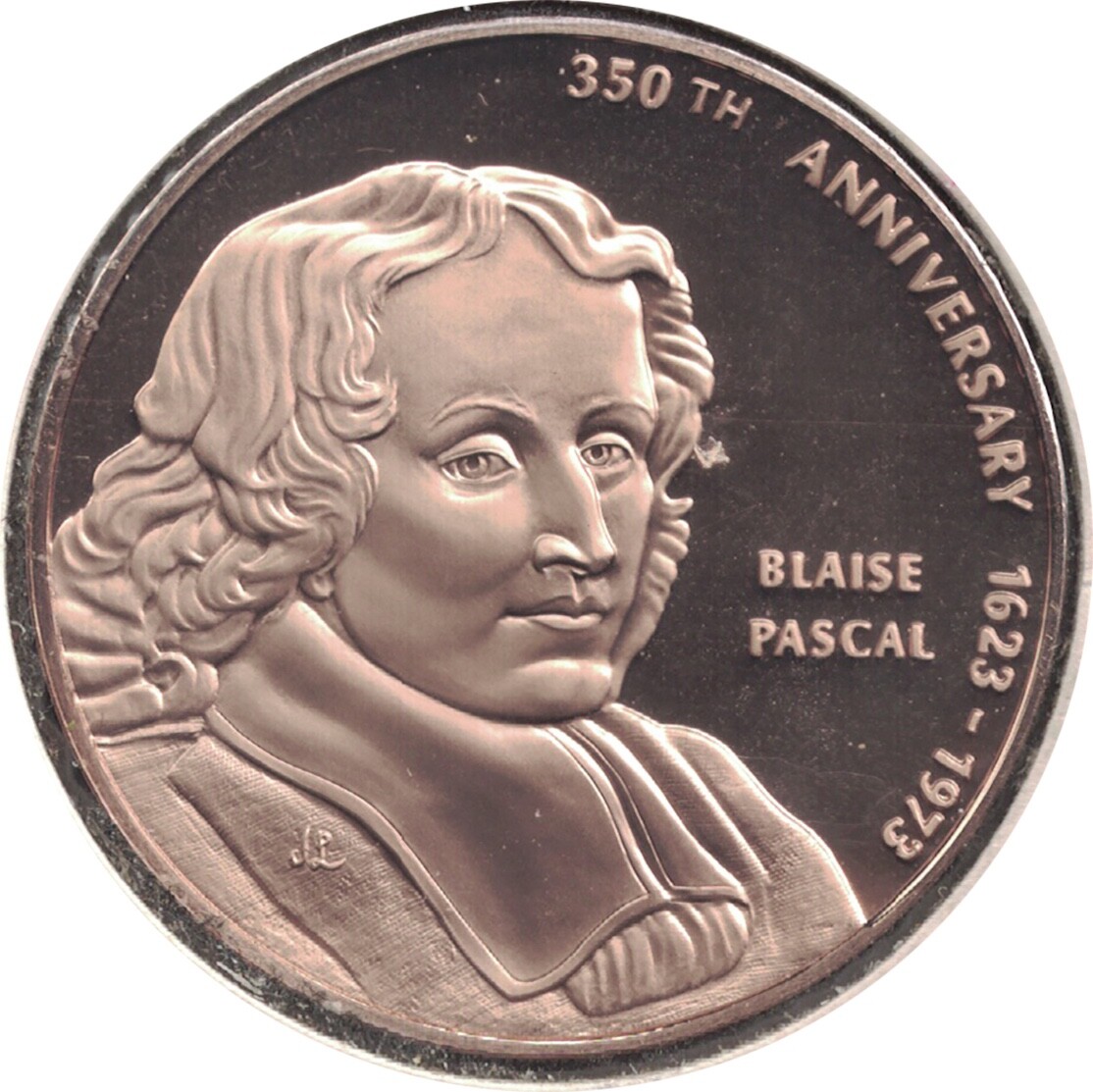 BLAISE PASCAL SCIENTIST MATHEMATICIAN RELIGIOUS PHILOSOPHER MEDAL