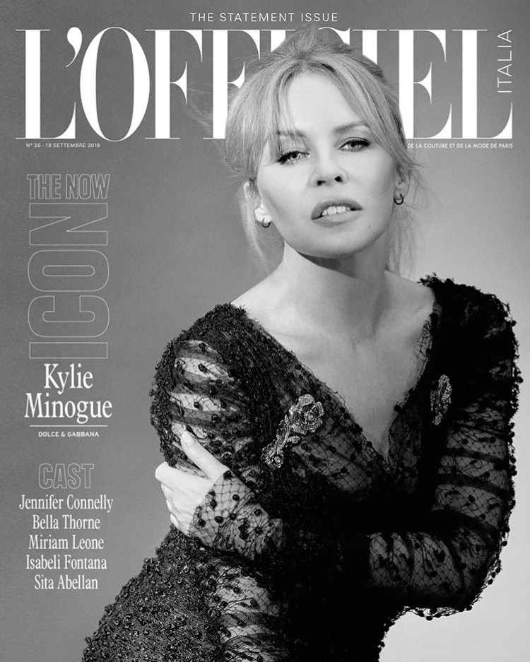 L\'OFFICIEL Magazine Italia Fall 2019 KYLIE MINOGUE Jennifer Conelly KIM NOORDA