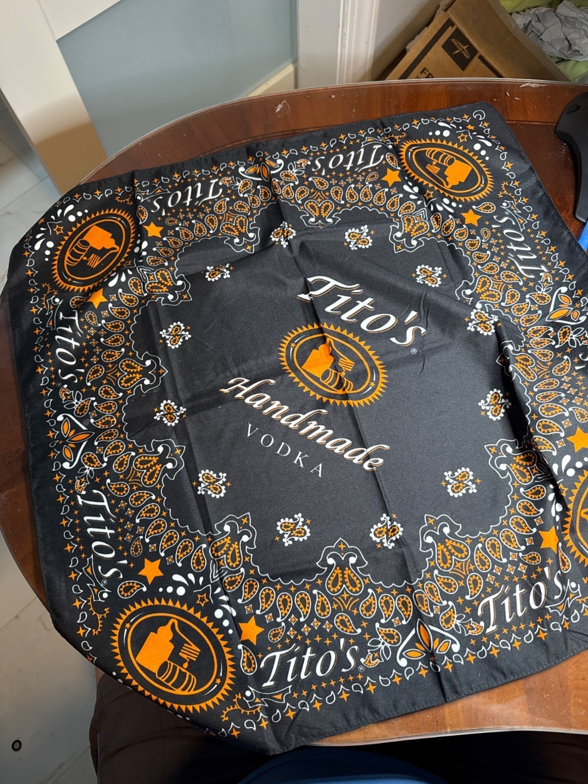 Titos Handmade Vodka 22 1/2 x 22 1/2  inches Promotional Bandana          67-17