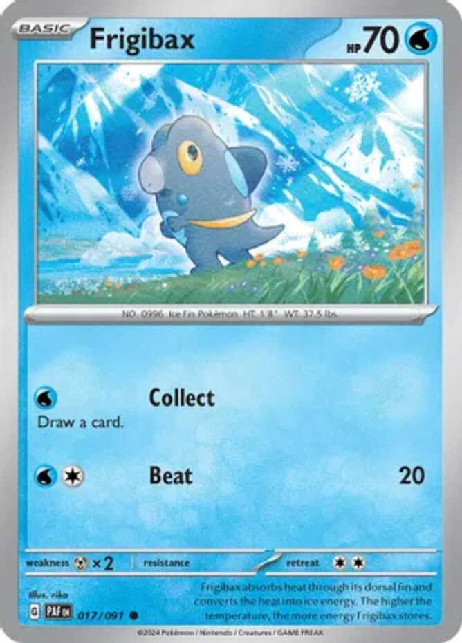 Frigibax - 017/091 - Common (Near Mint) Paldean Fates - Water Pokémon
