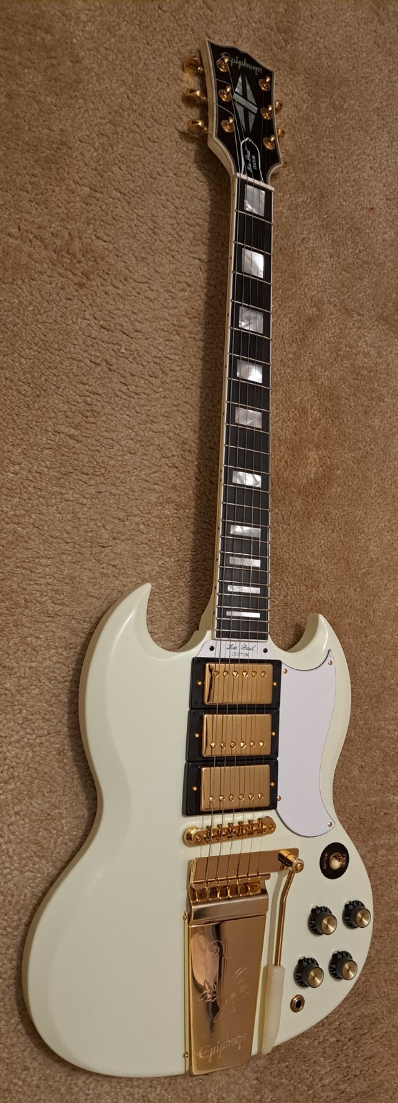 Epiphone 1963 Les Paul SG Custom Guitar With Maestro Vibrola, No Case, See Notes Epiphone 1963 Les Paul SG Custom Guitar With Maestro Vibrola, No Case, See Notes