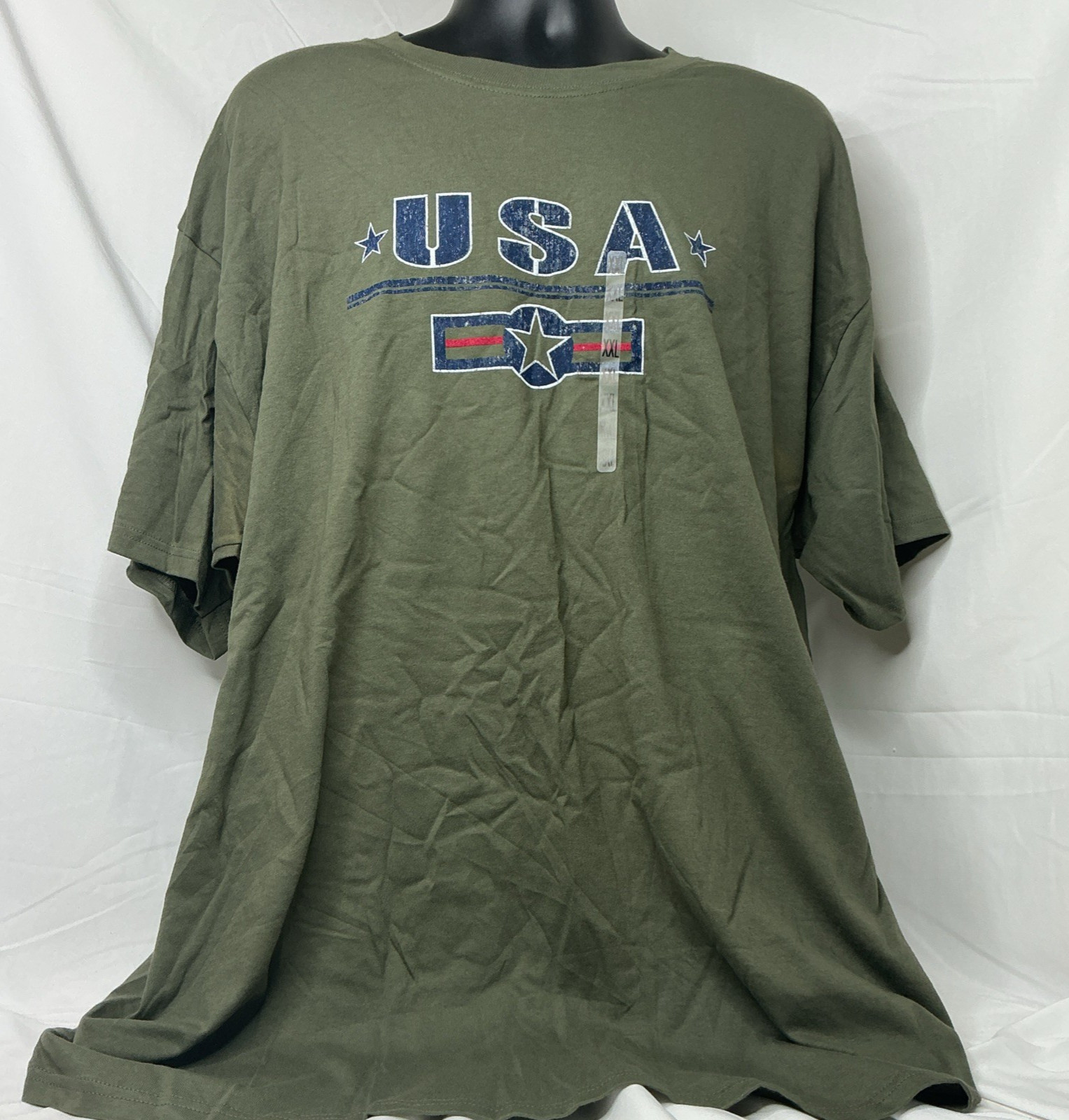 USA military, green, 2XL, Hanes Heavyweight, Tshirt, New with tags USA military, green, 2XL, Hanes Heavyweight, Tshirt, New with tags
