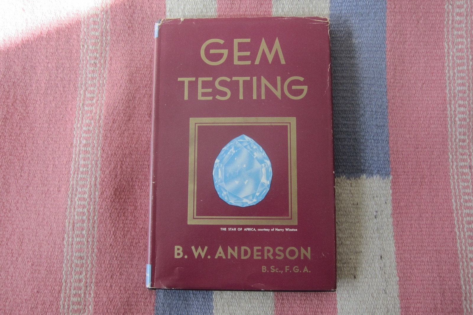 Vintage 1948 Gem Testing B.W. Anderson Hardcover Dust Jacket ~Jewels Gems