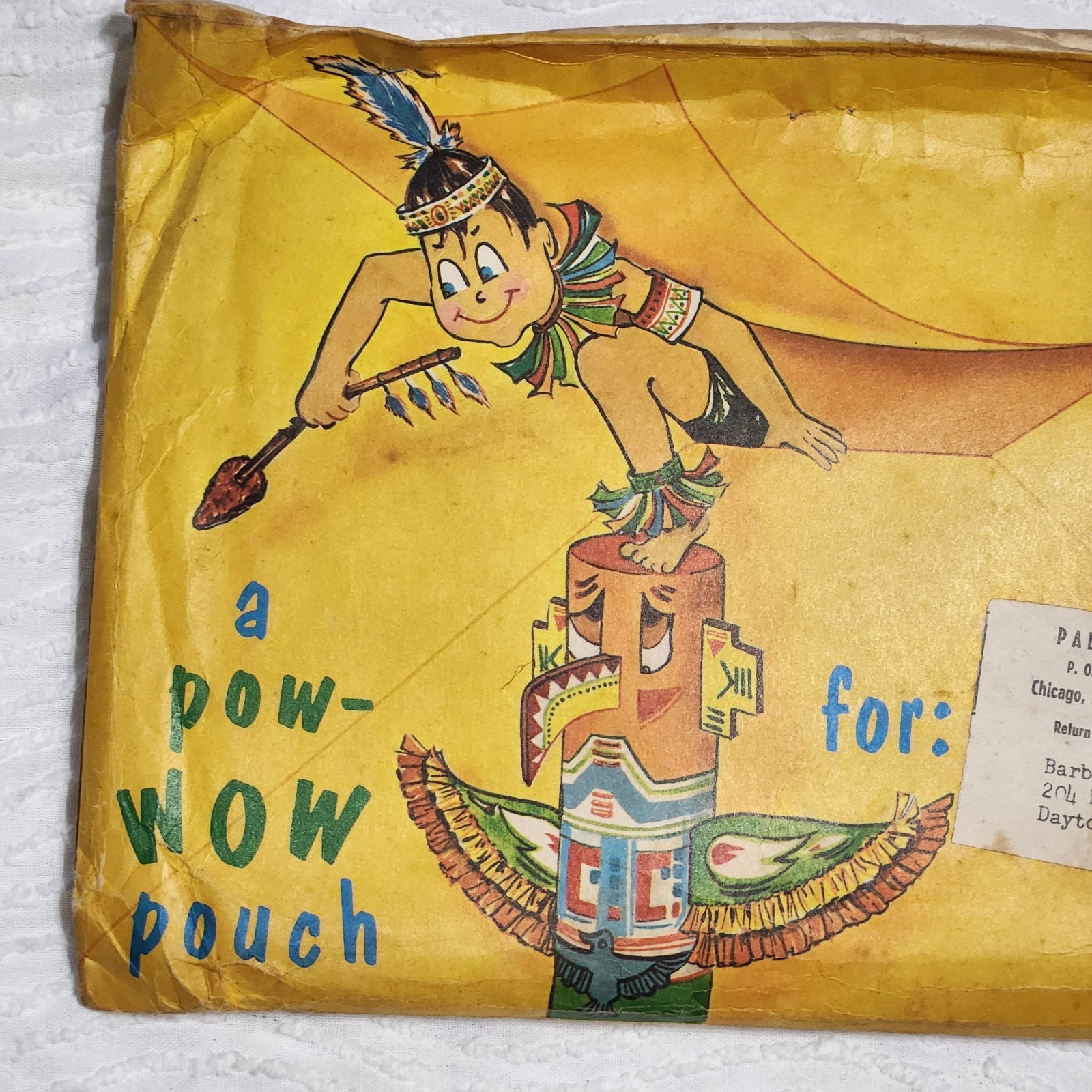 Vintage 1963 Quaker Oats Cereal Premium Indian Crafts Costumes Pow-Wow Pouchouts