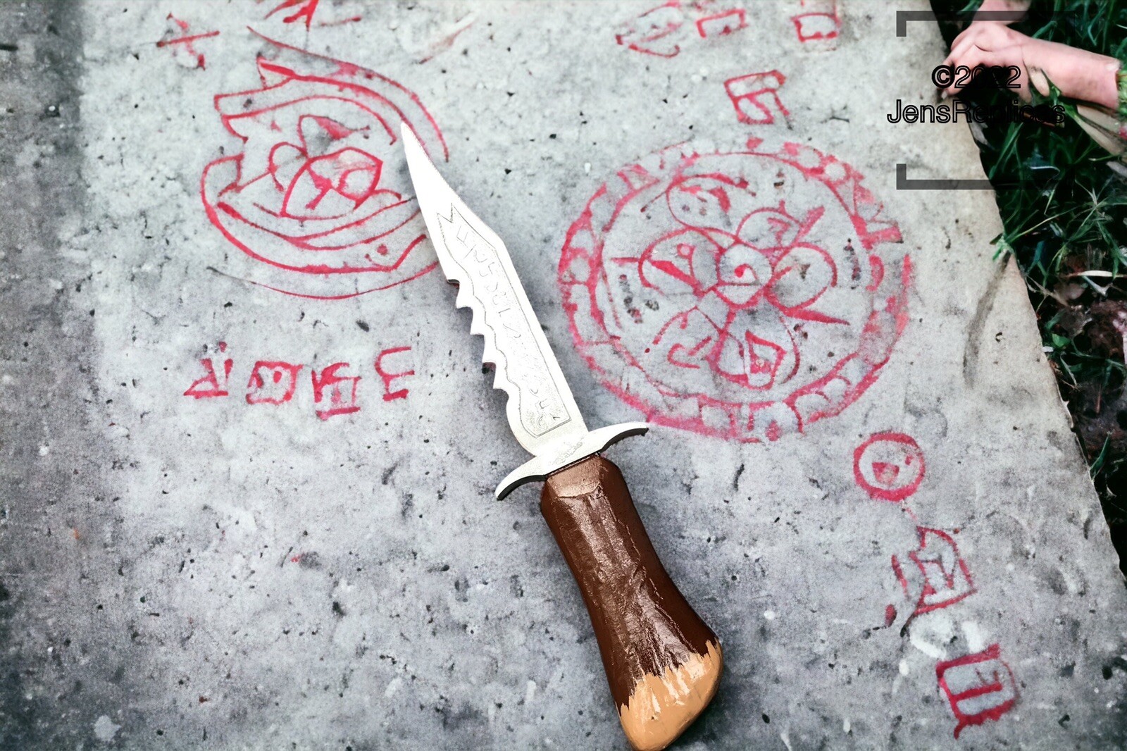 Supernatural Demon Blade Ruby Handmade Hand Painted