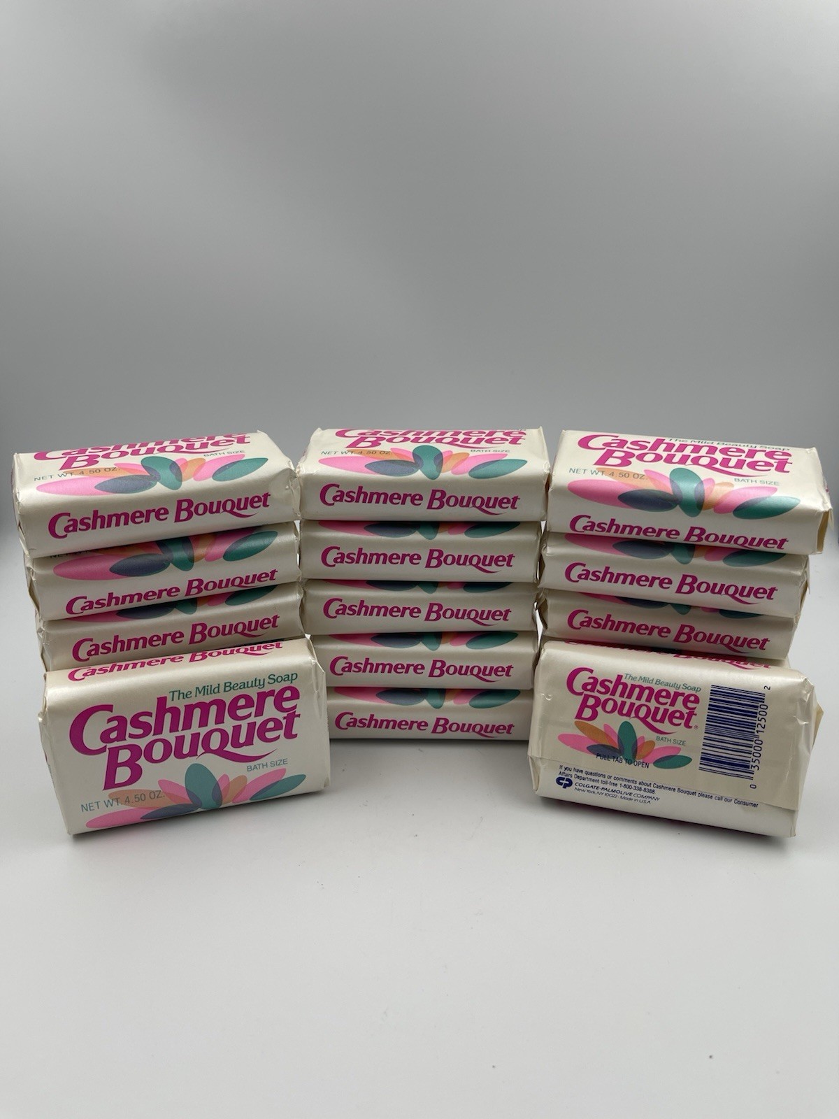 Lot of 17 Vintage Cashmere Bouquet Soap Bars Bath Size 4.5 oz Discontinued NOS