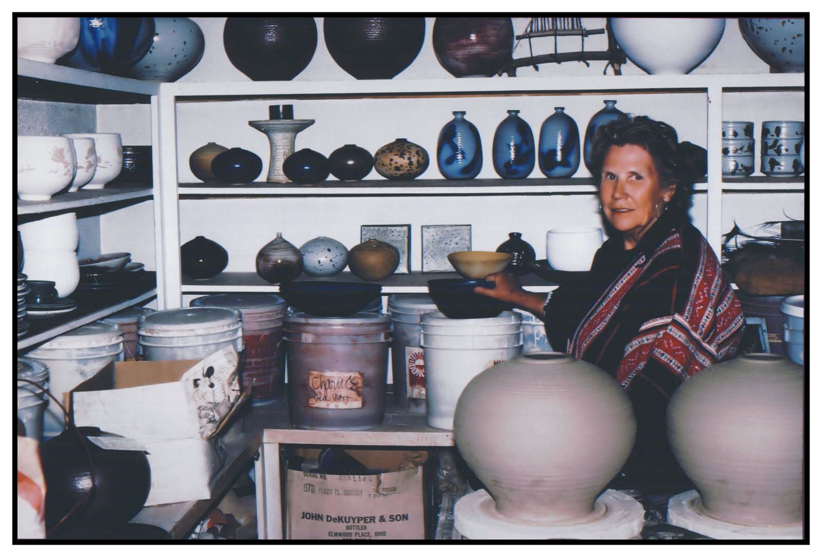 VIVIKA HEINO With Pots, Ojai CA 1988, 8\ VIVIKA HEINO With Pots, Ojai CA 1988, 8\