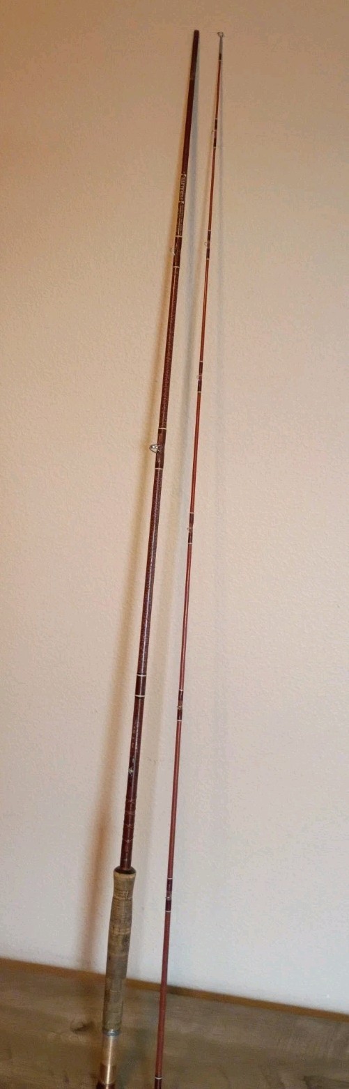 Vintage Fenwick FF79 Fly Rod 8ft Glass Feralite 2 piece 3.5 Oz AFTMA Fly Line #6