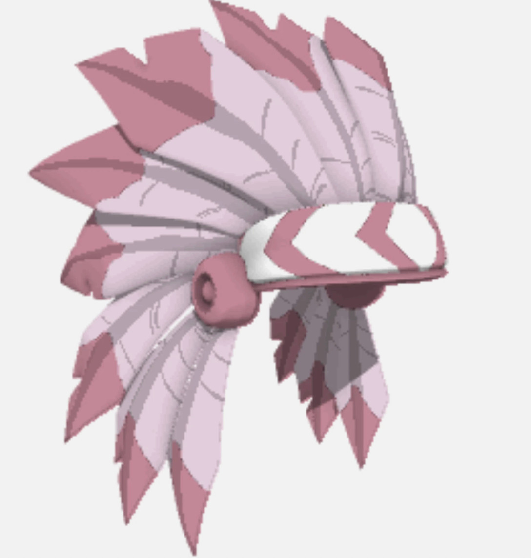 Animal Jam Classic Light Pink Headdress (READ DESCRIPTION)