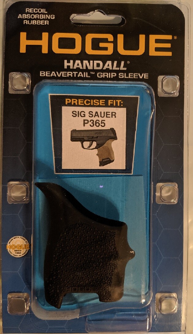 Hogue HANDALL Beavertail Rubber Grip Sleeve For Sig Sauer P365 Black 18700 - NEW