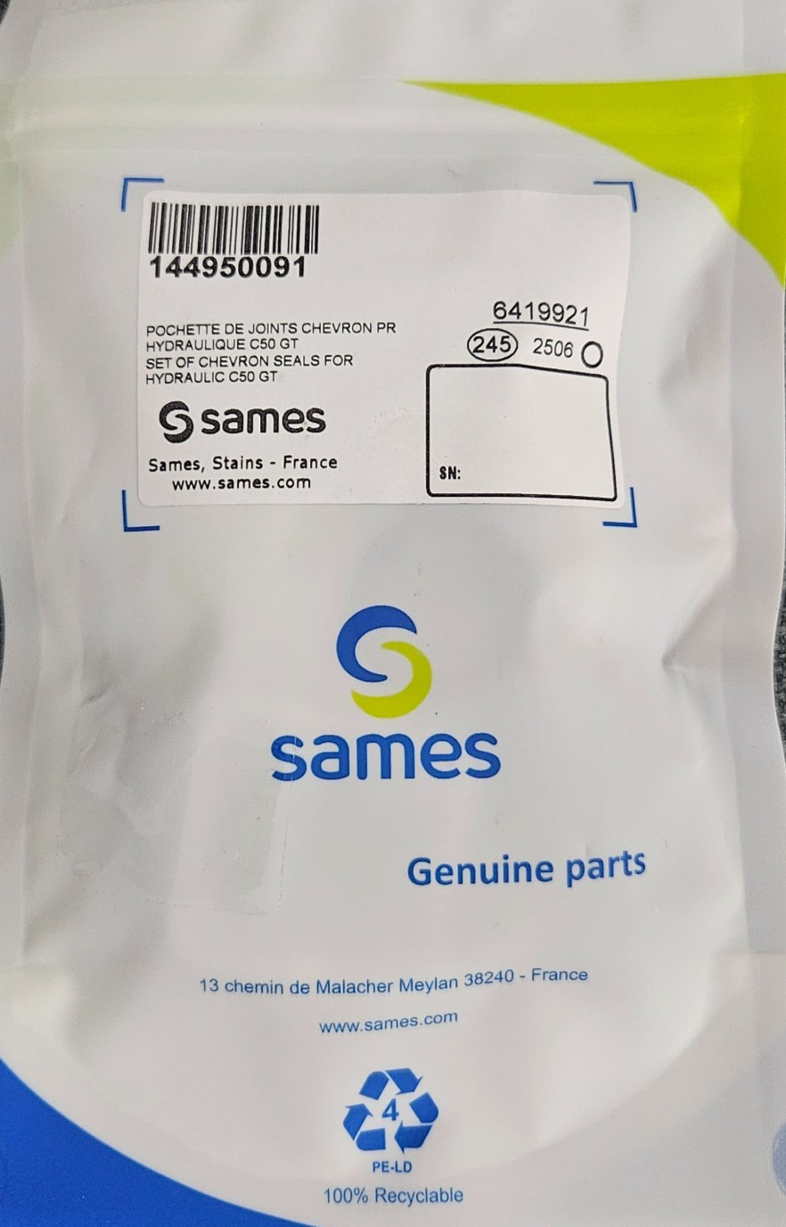 Sames Kremlin Seal Kit OEM 144950091 H25 GT Repair Kit for AirMix Pump