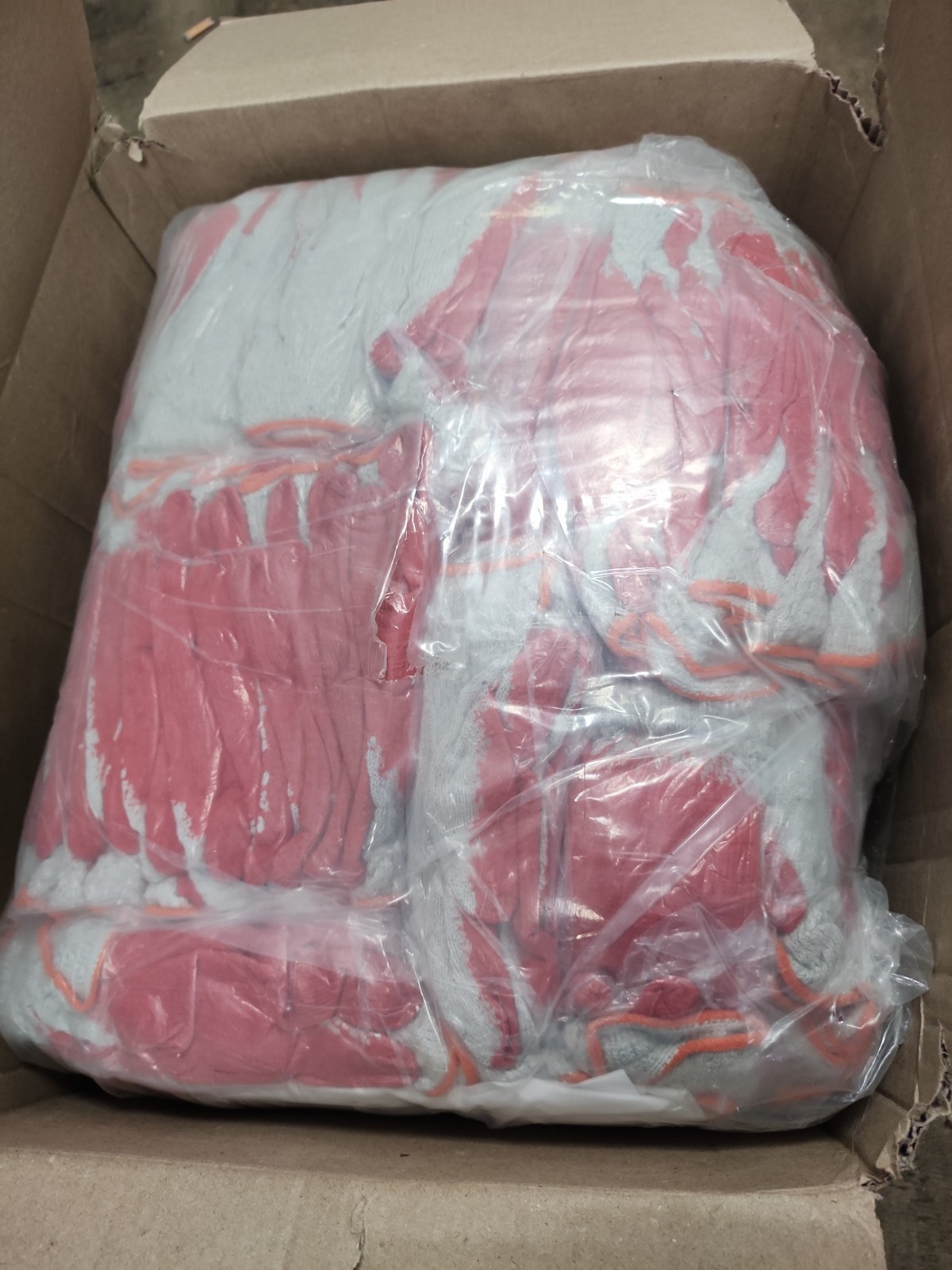 WHOLESALE 300 Pairs Red Latex Rubber Palm Coated Work Safety Gloves Size Large