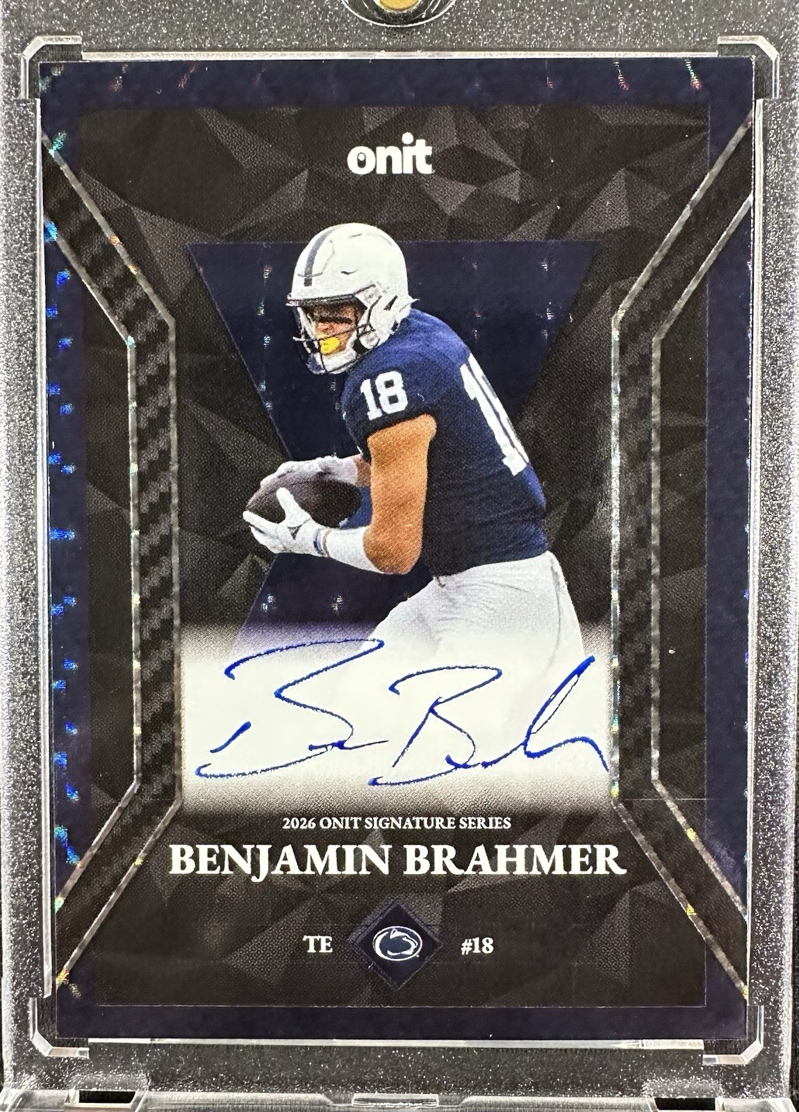 Benjamin Brahmer On Card AUTO 2026 ONIT Penn State Football Blue Autograph Benjamin Brahmer On Card AUTO 2026 ONIT Penn State Football Blue Autograph
