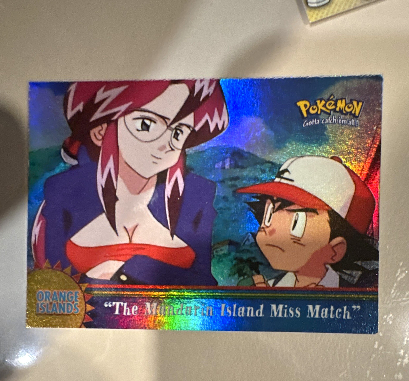 Topps Pokémon TV Animation Orange Islands OR16 Rainbow Hologram Card 1999