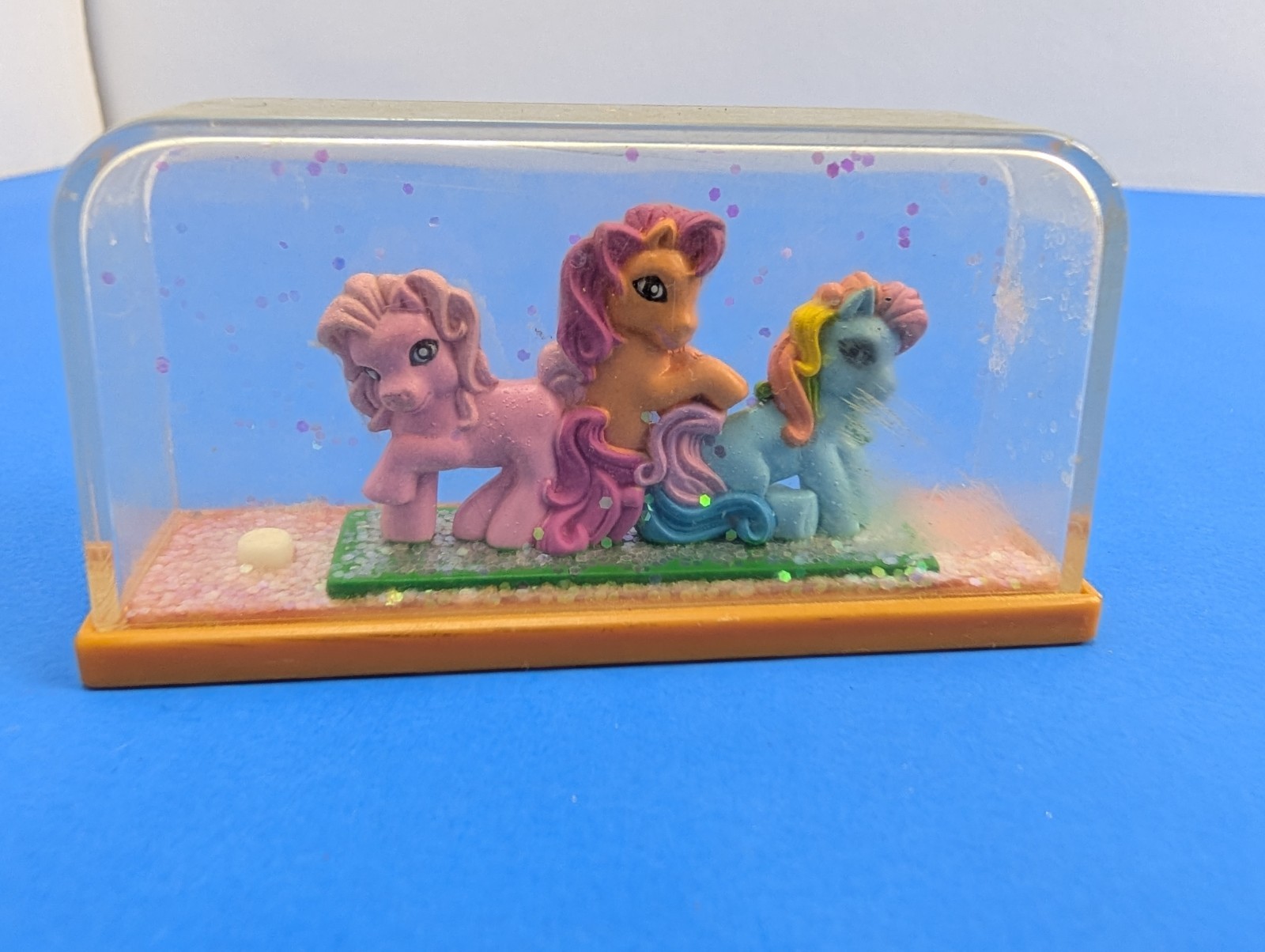 Rare Vintage My Little Pony Sparkly Snow Globe Dome from Lip Set