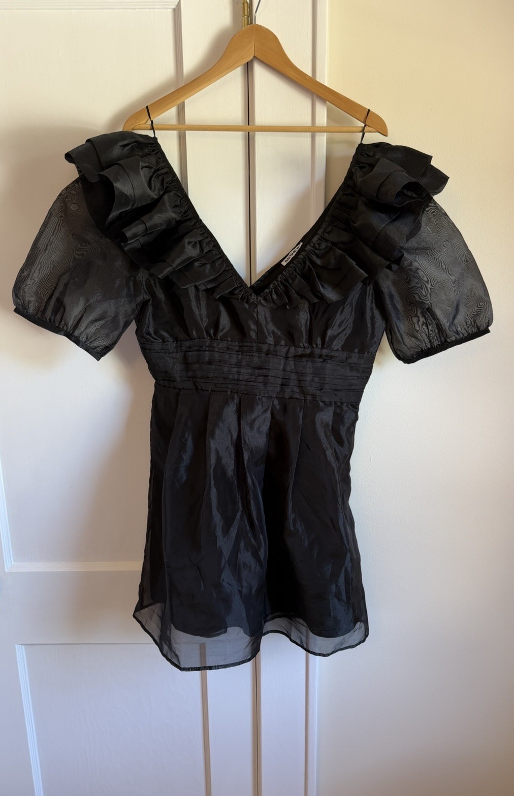 This piece is the Batsheva Organza Journey Mini Dress (in black).