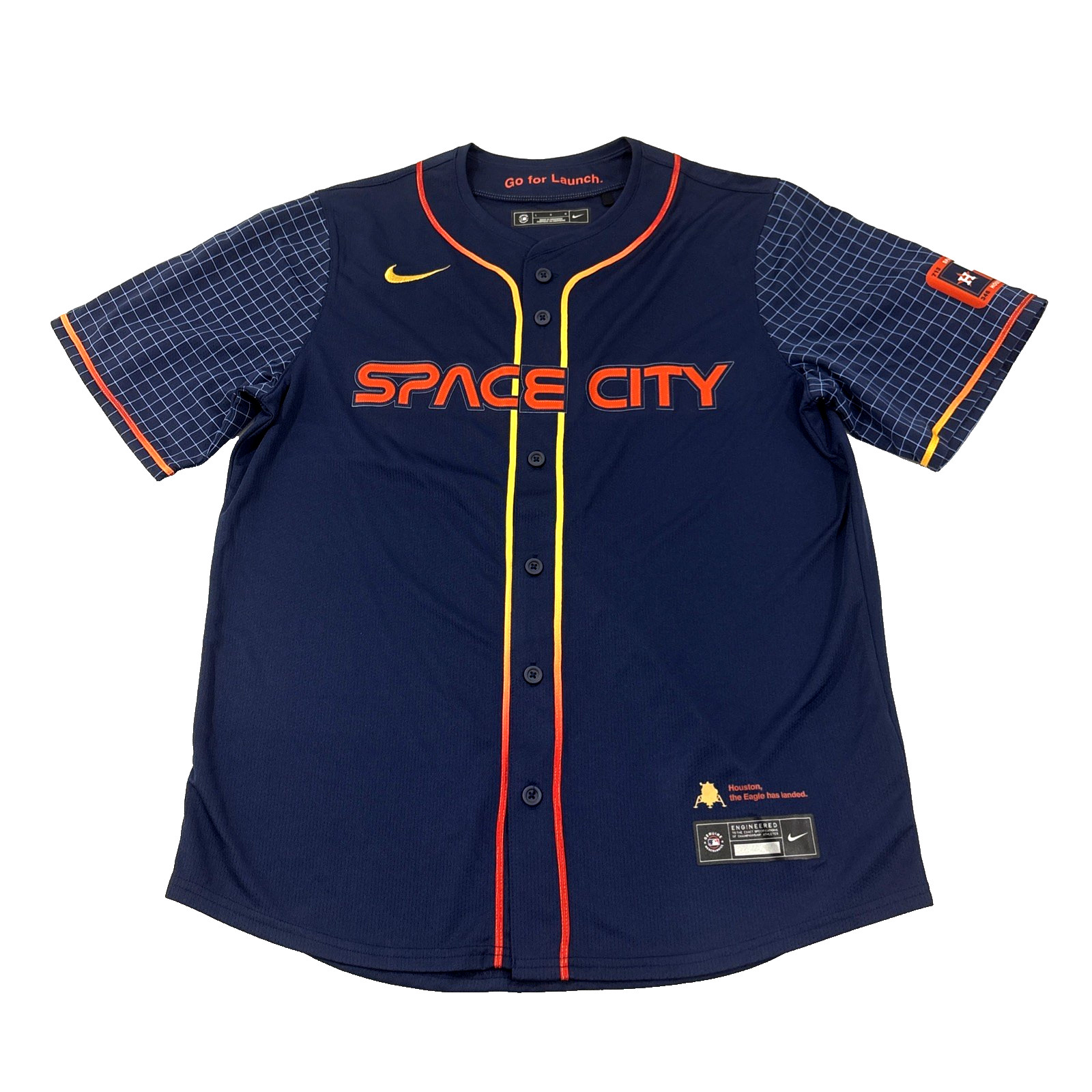 NWOT Houston Astros Space City Connect Jersey Mens L Blank Stitched MLB Baseball
