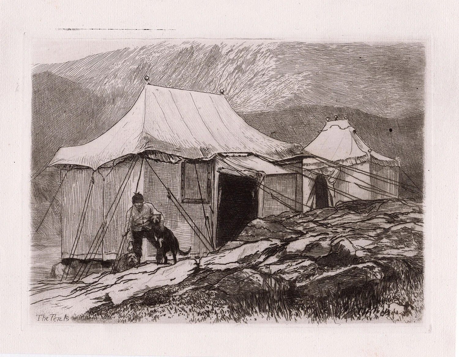 Impressive 1800s Original HERKOMER SIGNED Etching \