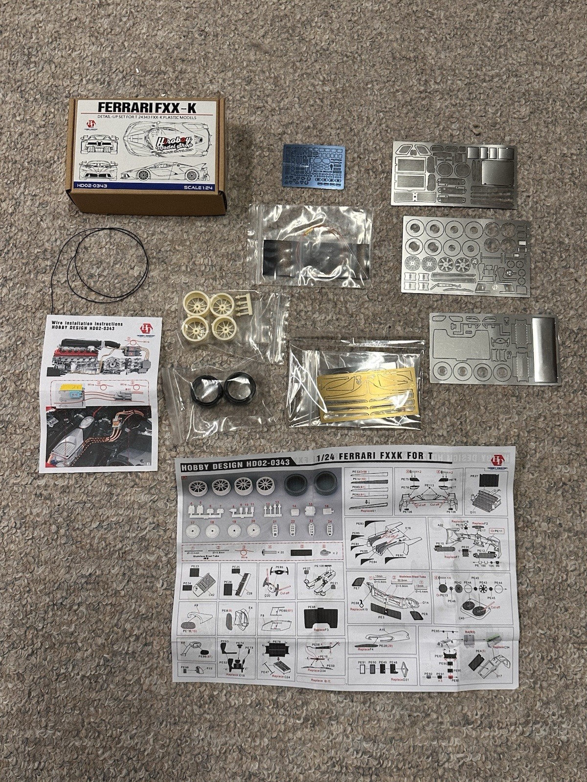 Hobby Design 1/24 Ferrari FXX-K Detail Up Set Tamiya HD02-0343 NEW (READ)