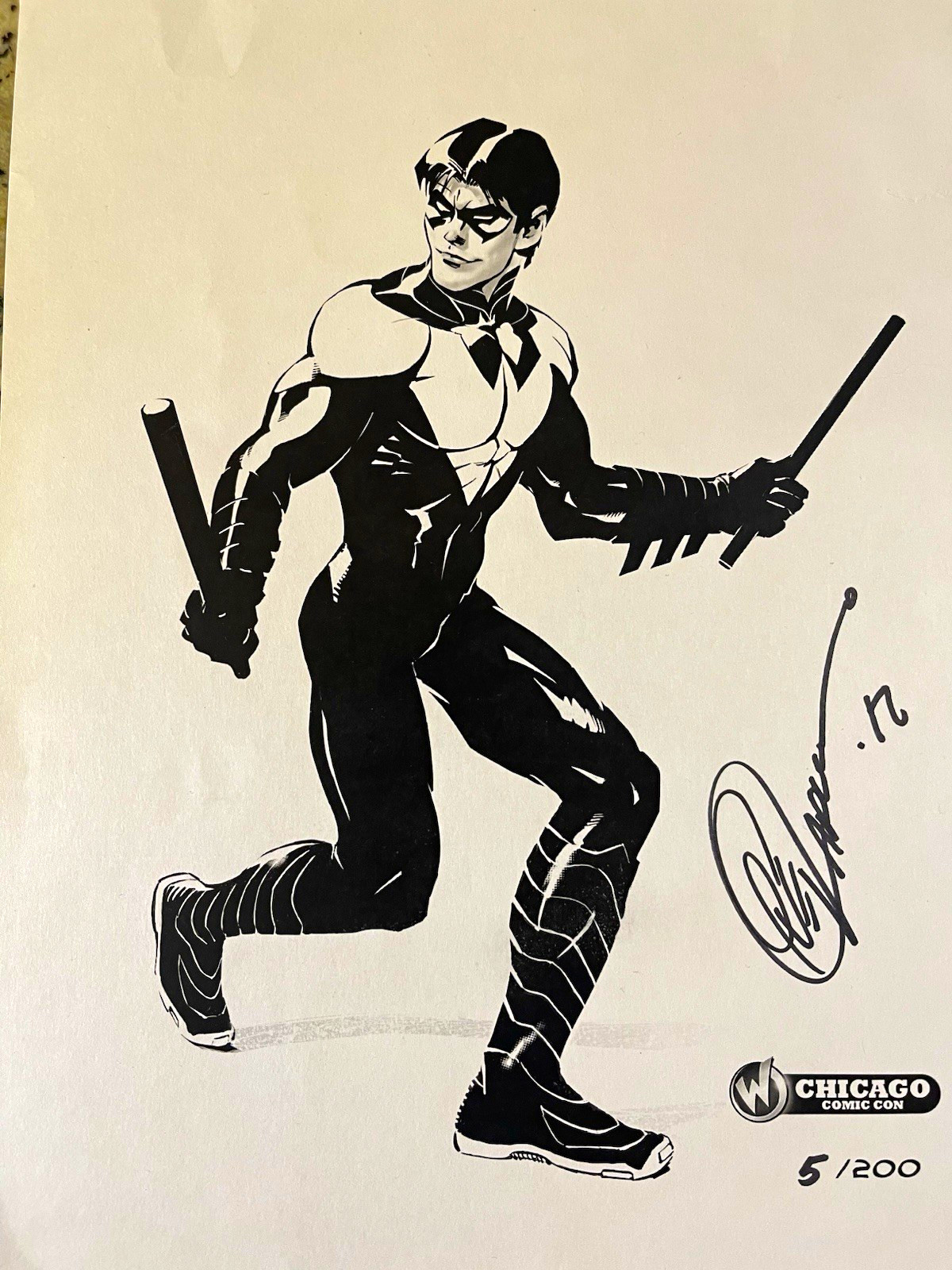 🔥EXCLUSIVE🔥 RARE SIGNED Greg Capullo New 52 Era Nightwing Print Limited 5/200 