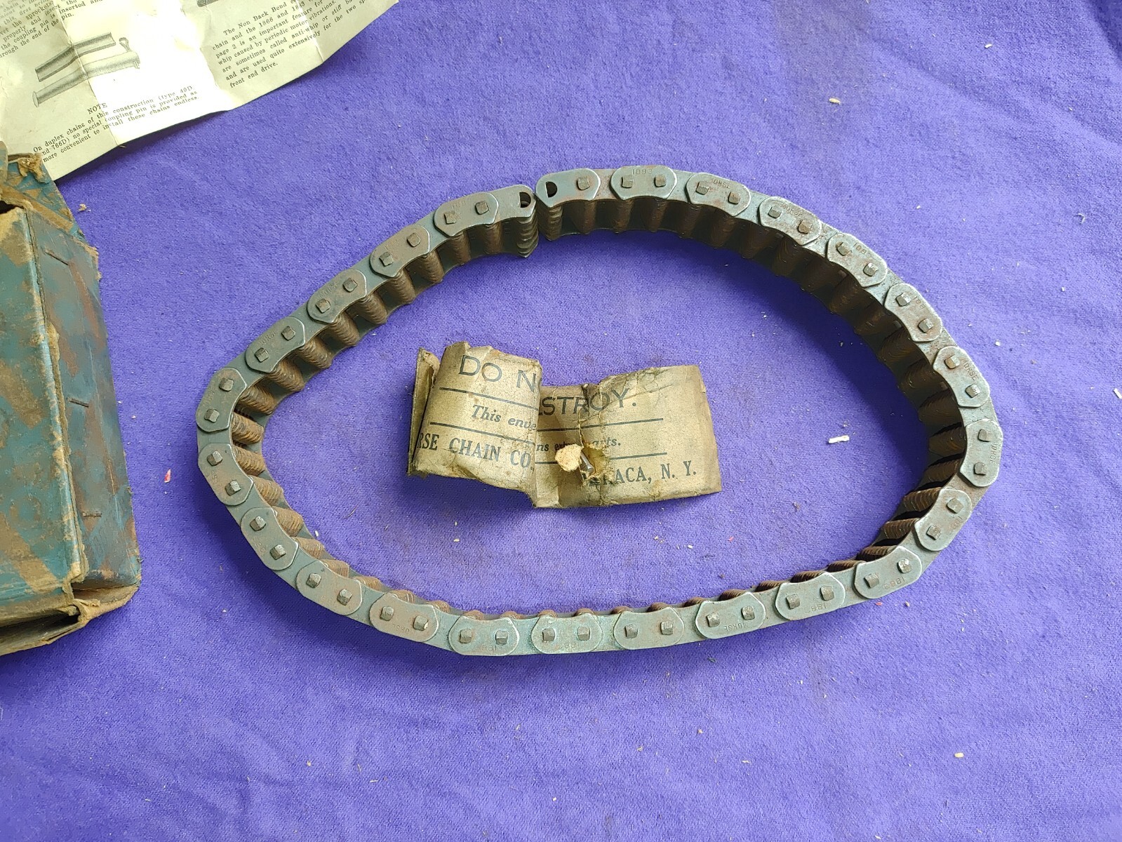 Vintage 1937 Morse Chain Front End Drives Silent Chain NOS