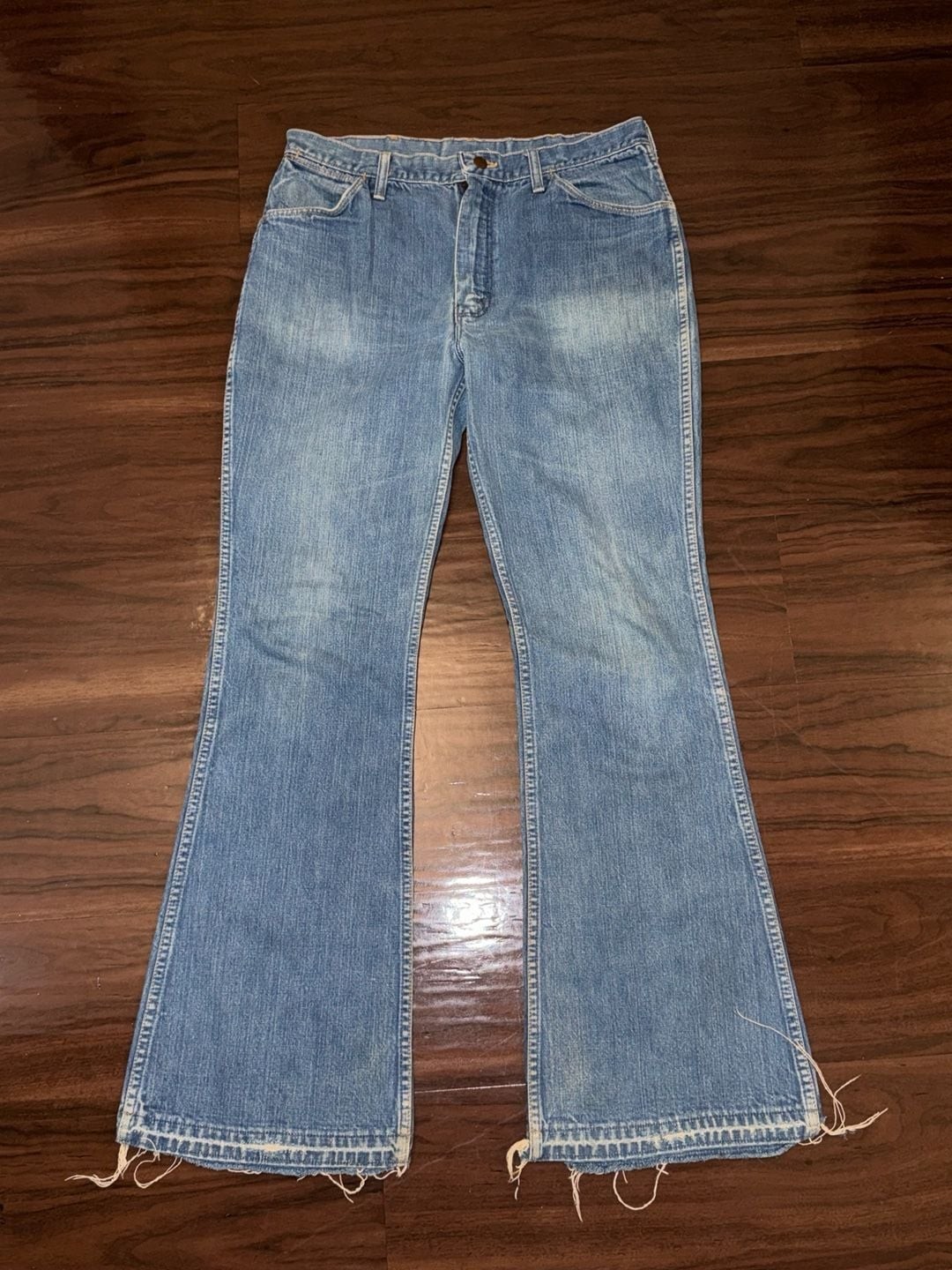 Maverick Vintage Flare Jeans Size 36x34 Blue Denim Bell Bottoms
