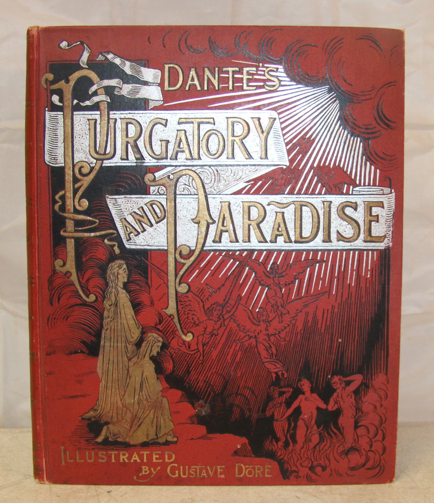 c1875 Antique Bible related DANTE\'S PURGATORY AND PARADISE