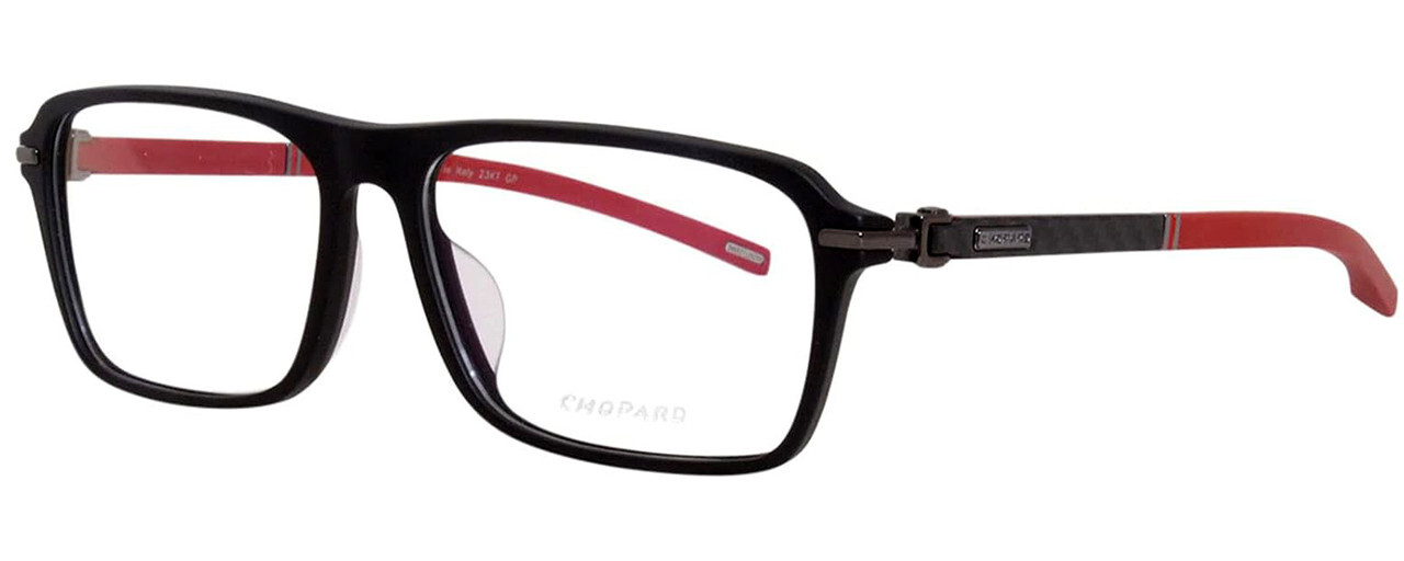 Chopard VCH310 Unisex Rectangular Designer Reading Glasses Black Gold Grey 52 mm