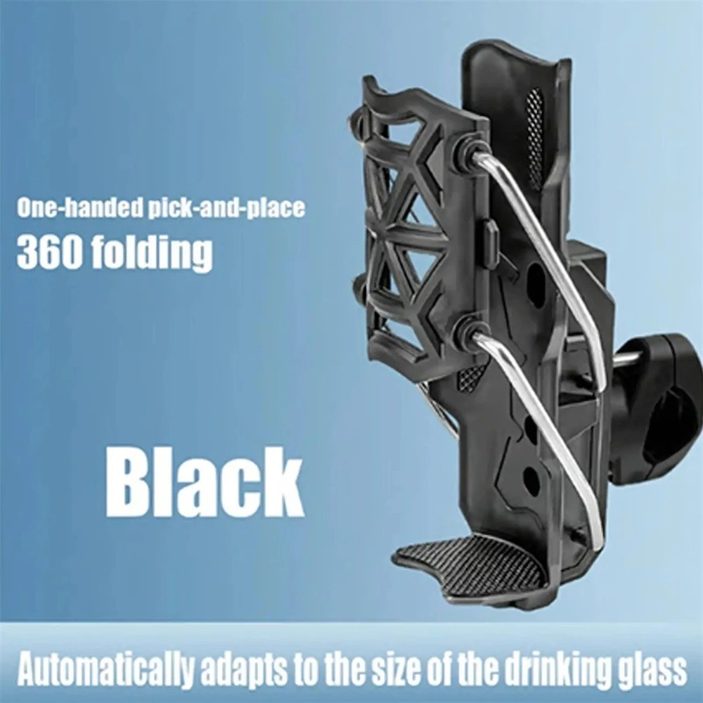 Universal Motorcycle Cup Holder Handlebar Drink Water Bottle Mount 32-77mm