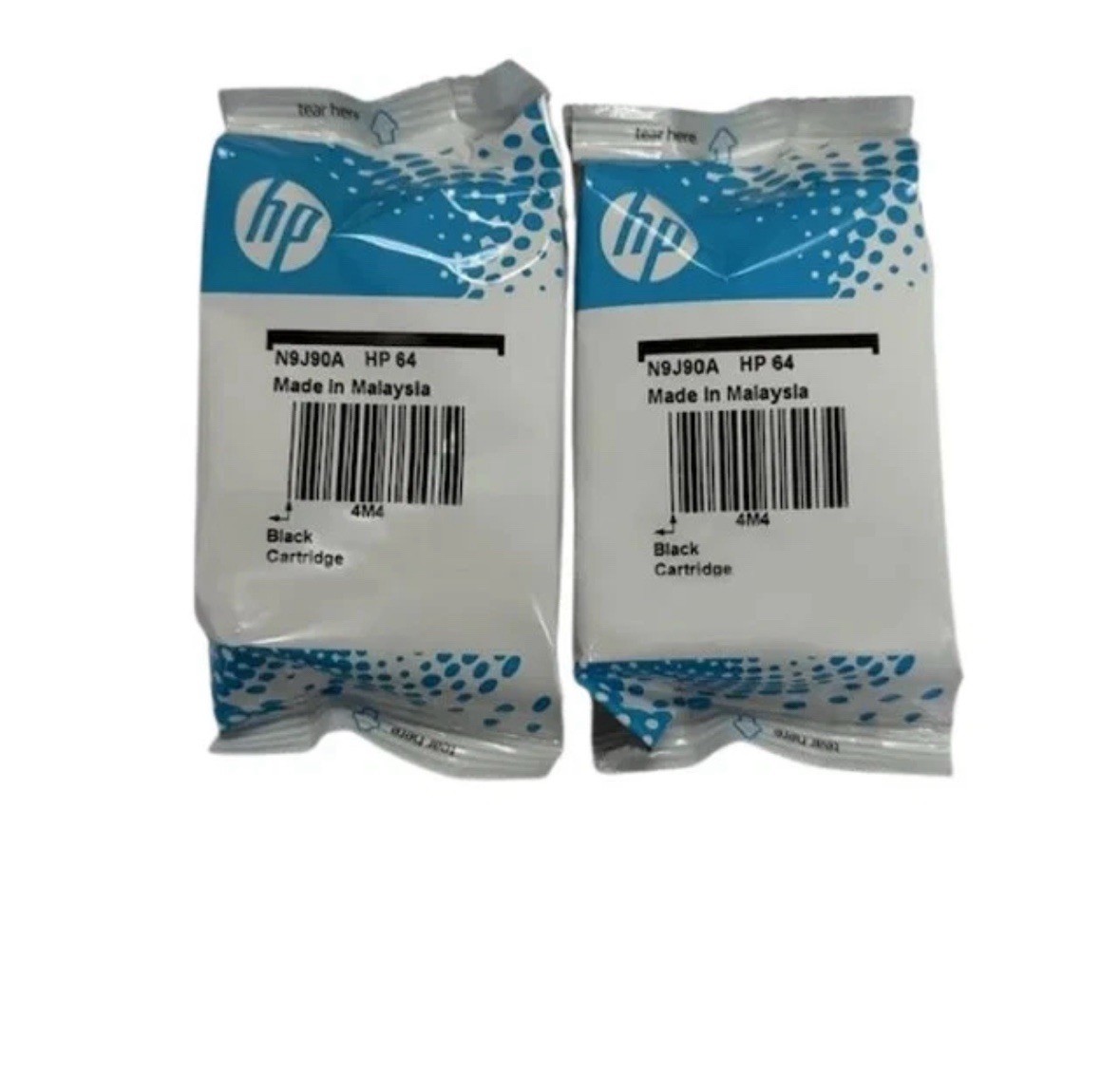 Genuine HP 64 Black Ink 2PK N9J90AN 3YP22AN OEM Sealed Bags Exp Apr 2026 New