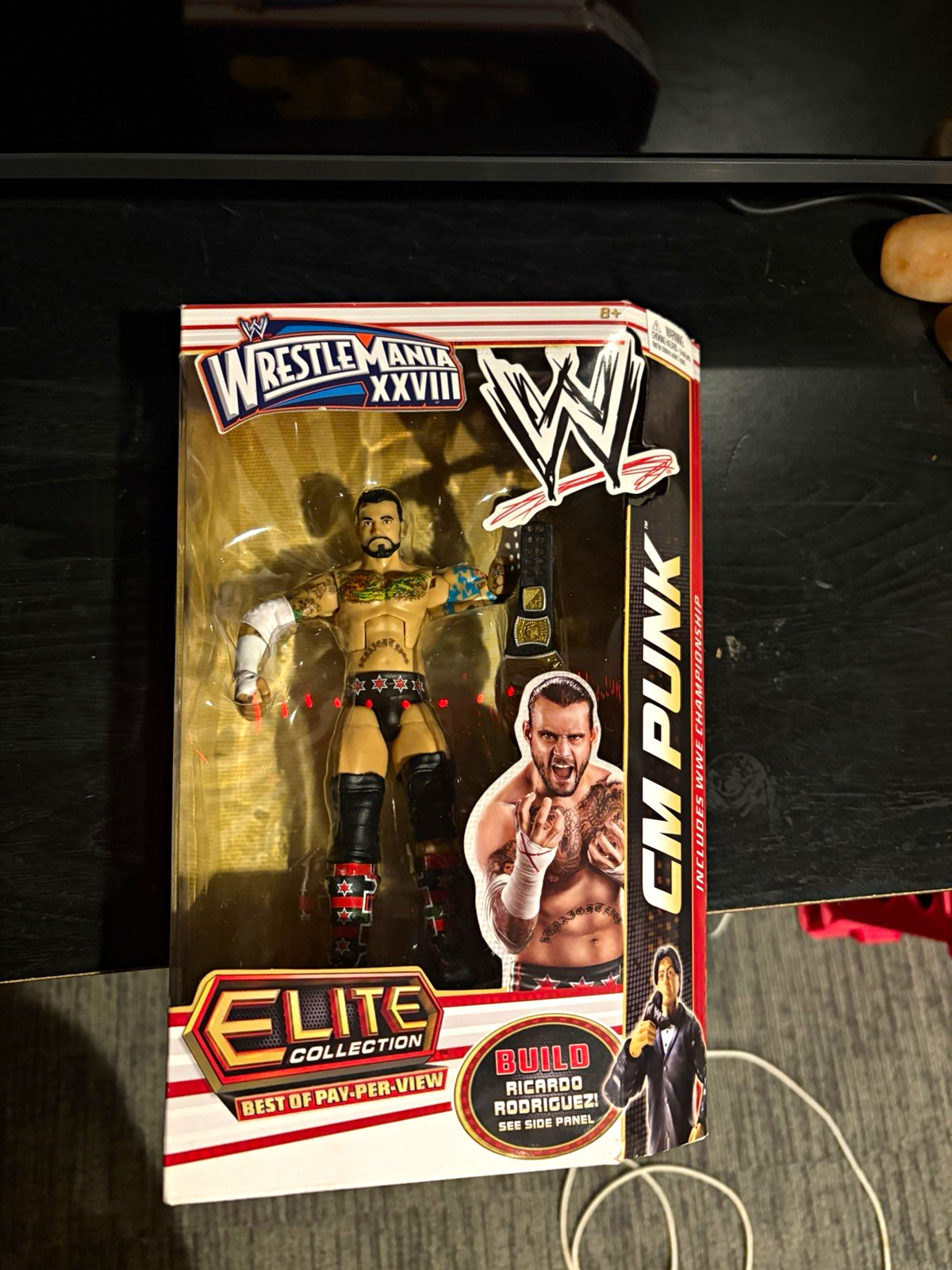 Mattel WWE Elite Collection WrestleMania XXVIII CM Punk Figure w/ Belt