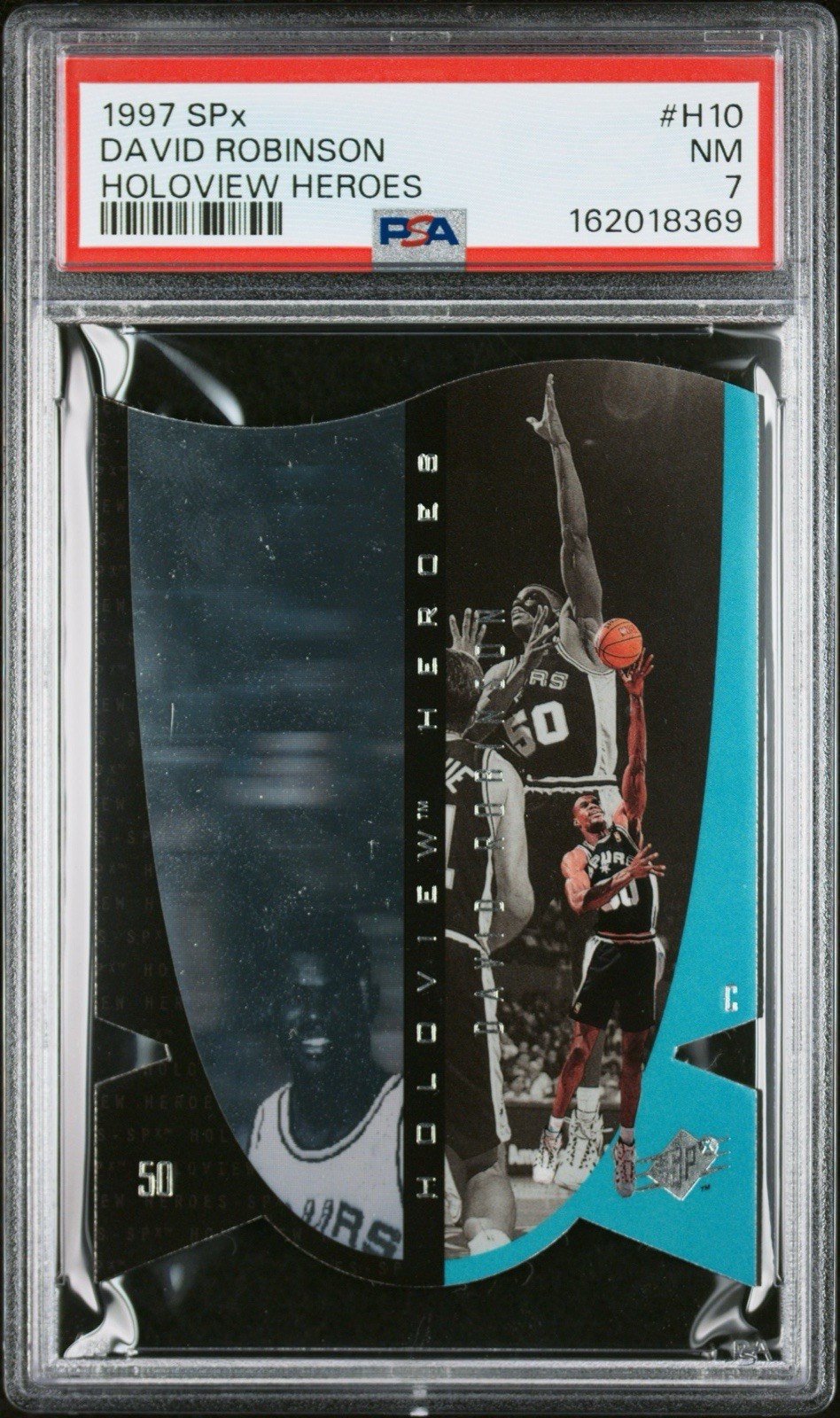 David Robinson 1997 SPx Holoview Heroes PSA 7 San Antonio Spurs H10
