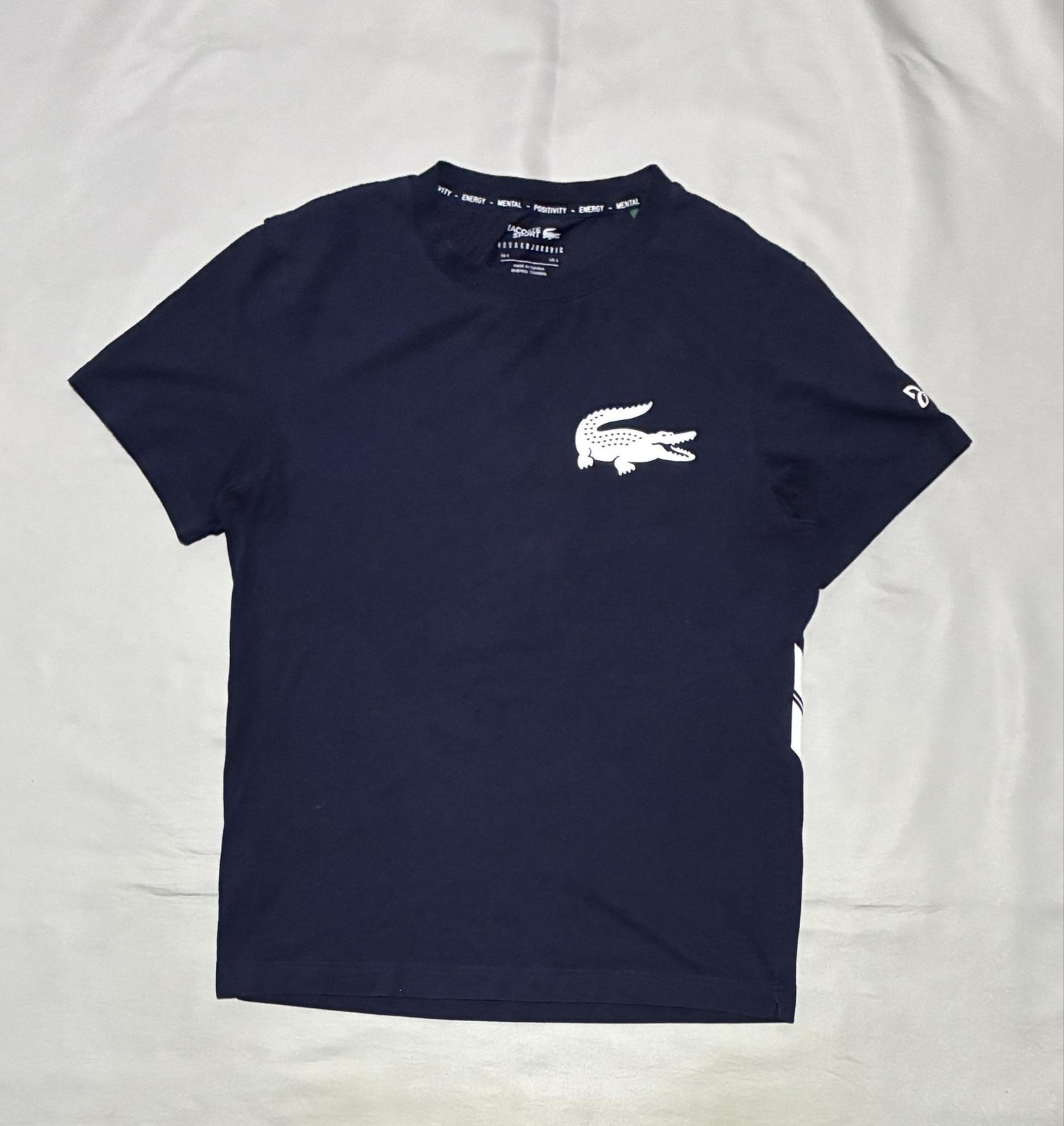 Lacoste Sport Shirt Mens Large Blue Novak Djokovic Tennis Performance Tee Top