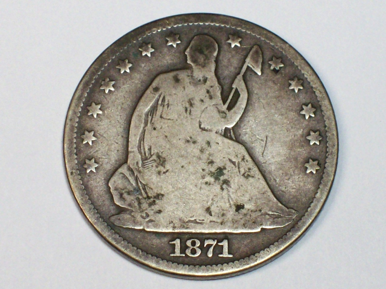 1871-S Seated Liberty Half Dollar   GOOD+       SN8964
