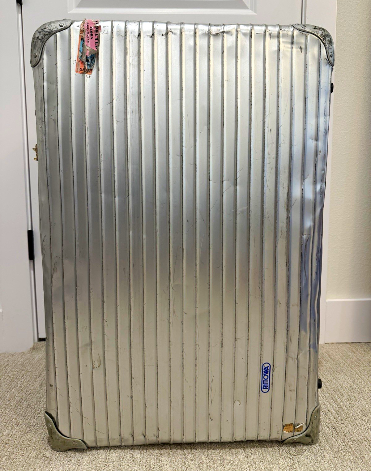 Vintage RIMOWA Topas Aluminum Suitcase XL 2-Wheel - Made in Germany