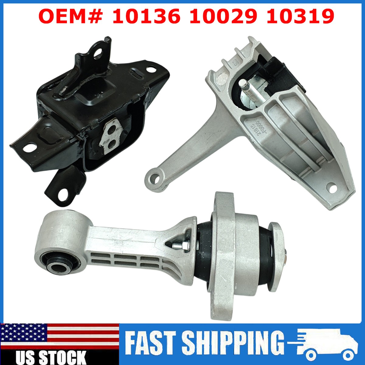 3PCS For Kia 2023-2019 Forte 2023-20 Forte5 2.0L CVT Motor Mounts & Trans. Mount