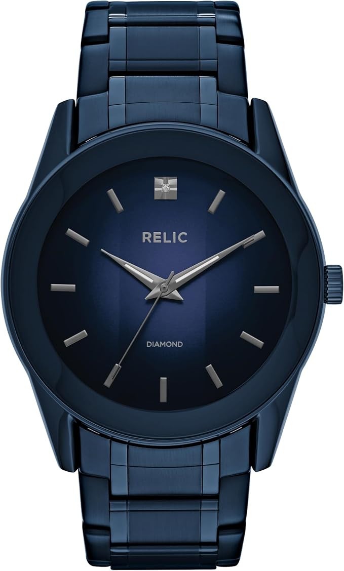 Relic by Fossil Men's Diamond Accent Dress Watch Model ZR77281 Relic by Fossil Men's Diamond Accent Dress Watch Model ZR77281