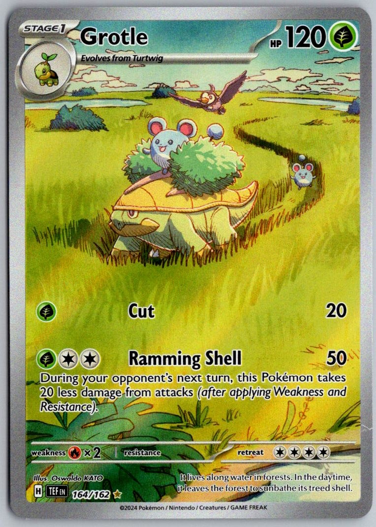 Grotle 164/162 Temporal Forces Illustration Rare Pokemon Near Mint Grotle 164/162 Temporal Forces Illustration Rare Pokemon Near Mint