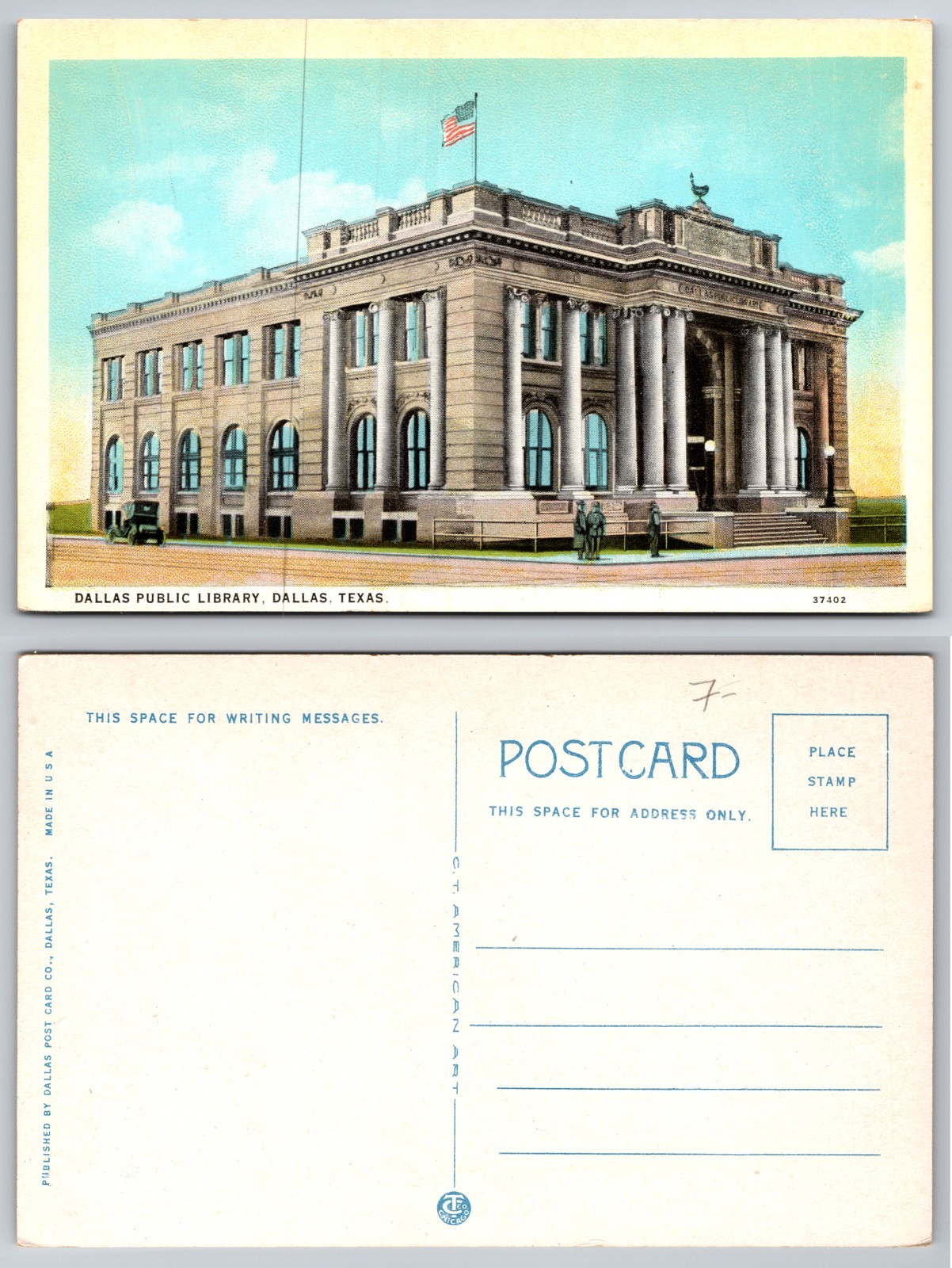 Dallas Public Library Dallas Texas Exterior Postcard