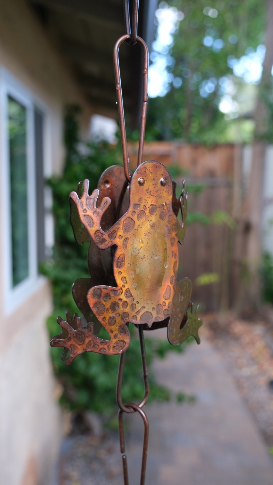 Frogs Steel Rain Chain hand finished