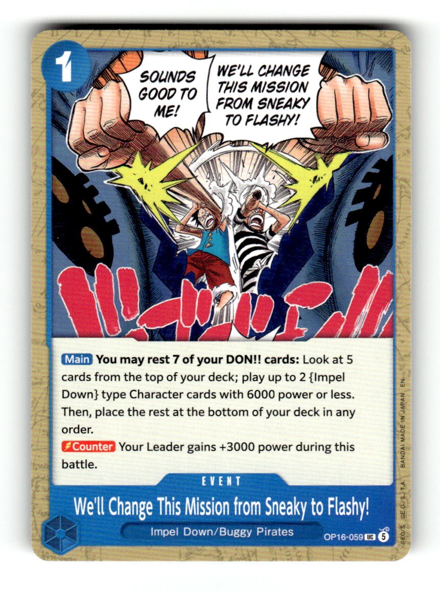 We\'ll Change This Mission from Sneaky to Flashy [OP16 - OP16-059]