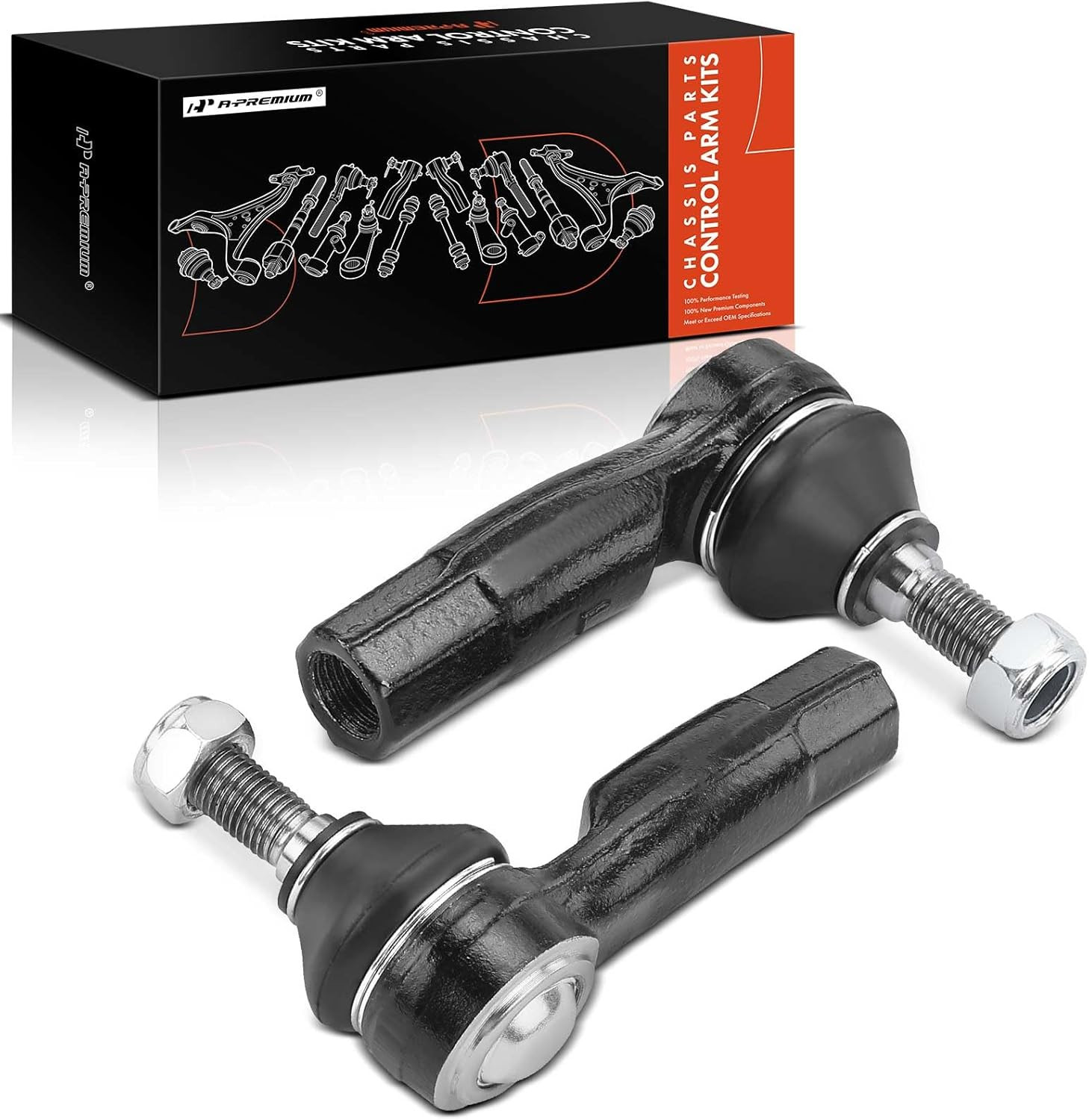 2 X Front Outer Tie Rod Ends, Compatible with Volkswagen Jetta, Passat, Golf (R 2 X Front Outer Tie Rod Ends, Compatible with Volkswagen Jetta, Passat, Golf (R
